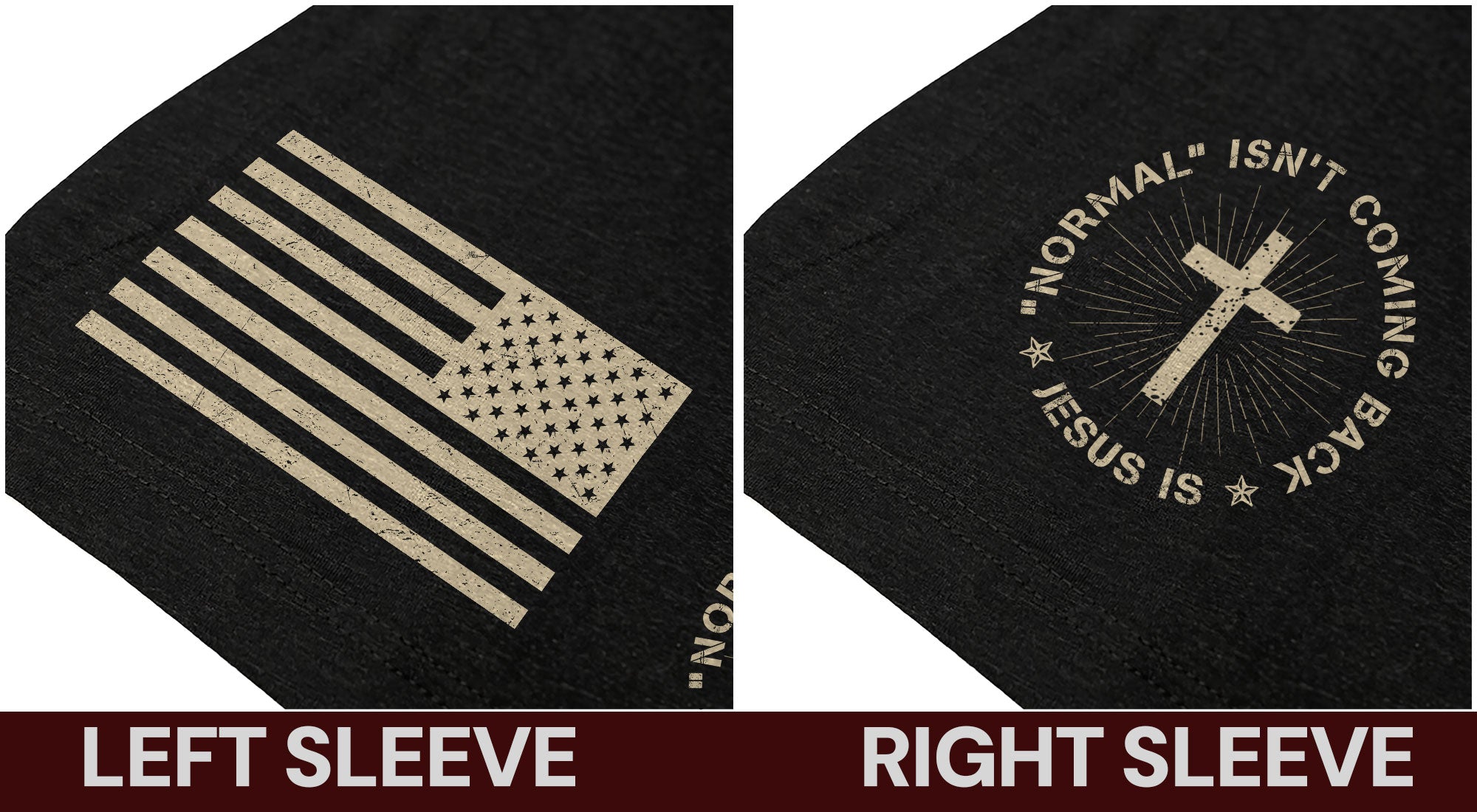 Normal Isn’t Coming Back – Jesus Is Shirt | Revelation 1:4 Floral USA Flag Cross Tee