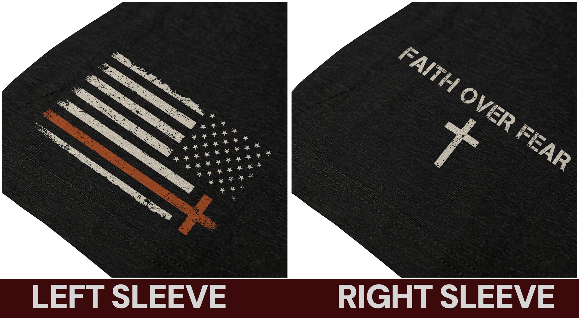 Faith Over Fear Shirt – Daisy Cross USA Flag Christian Tee