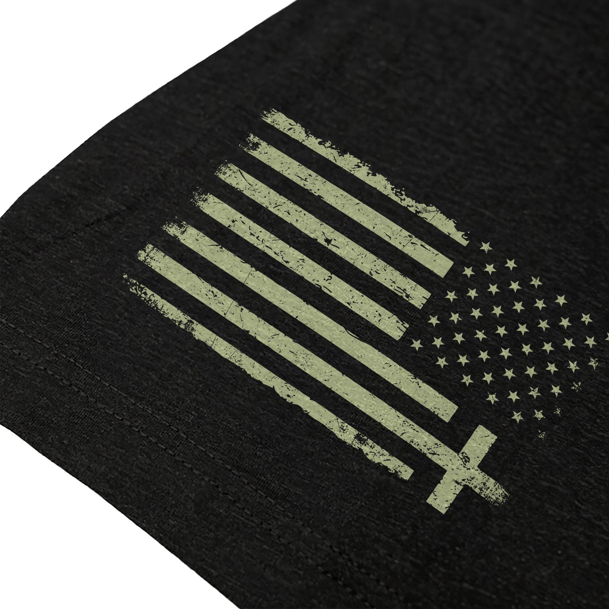 One Nation Under God Retro Sunset Cross T-Shirt - Rust Field Wear