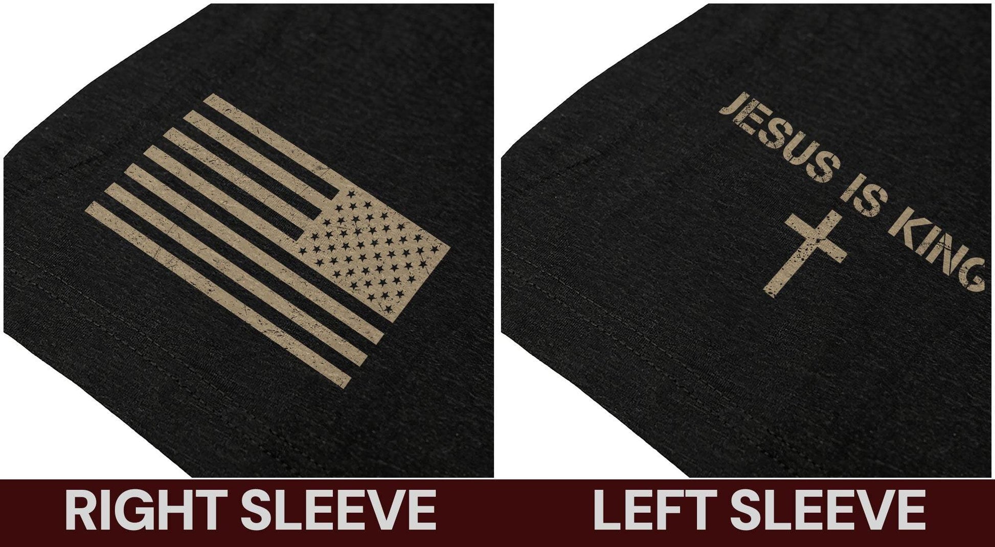 Jesus Is King | Cross, American Flag & Christian Faith Tee - Rust Field Wear
