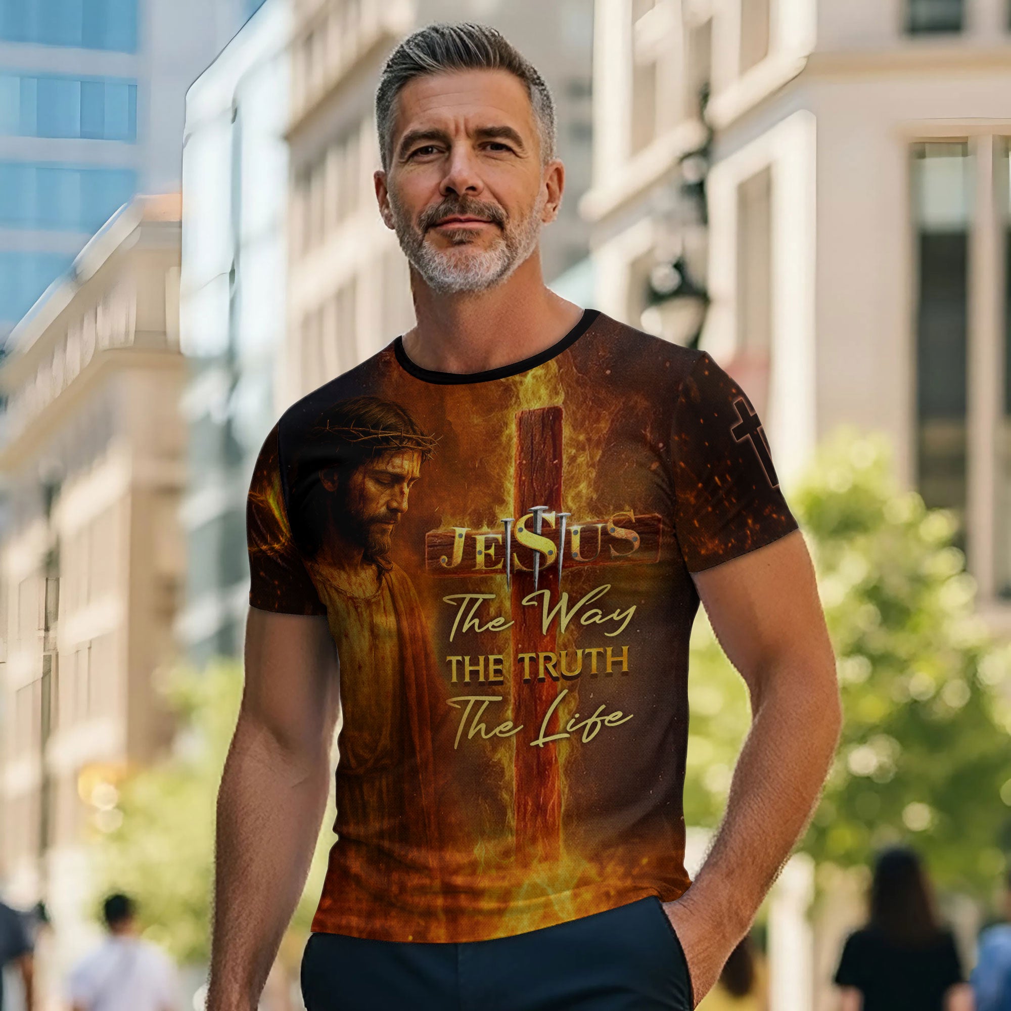 Jesus The Way The Truth The Life Lion Christian T-Shirt