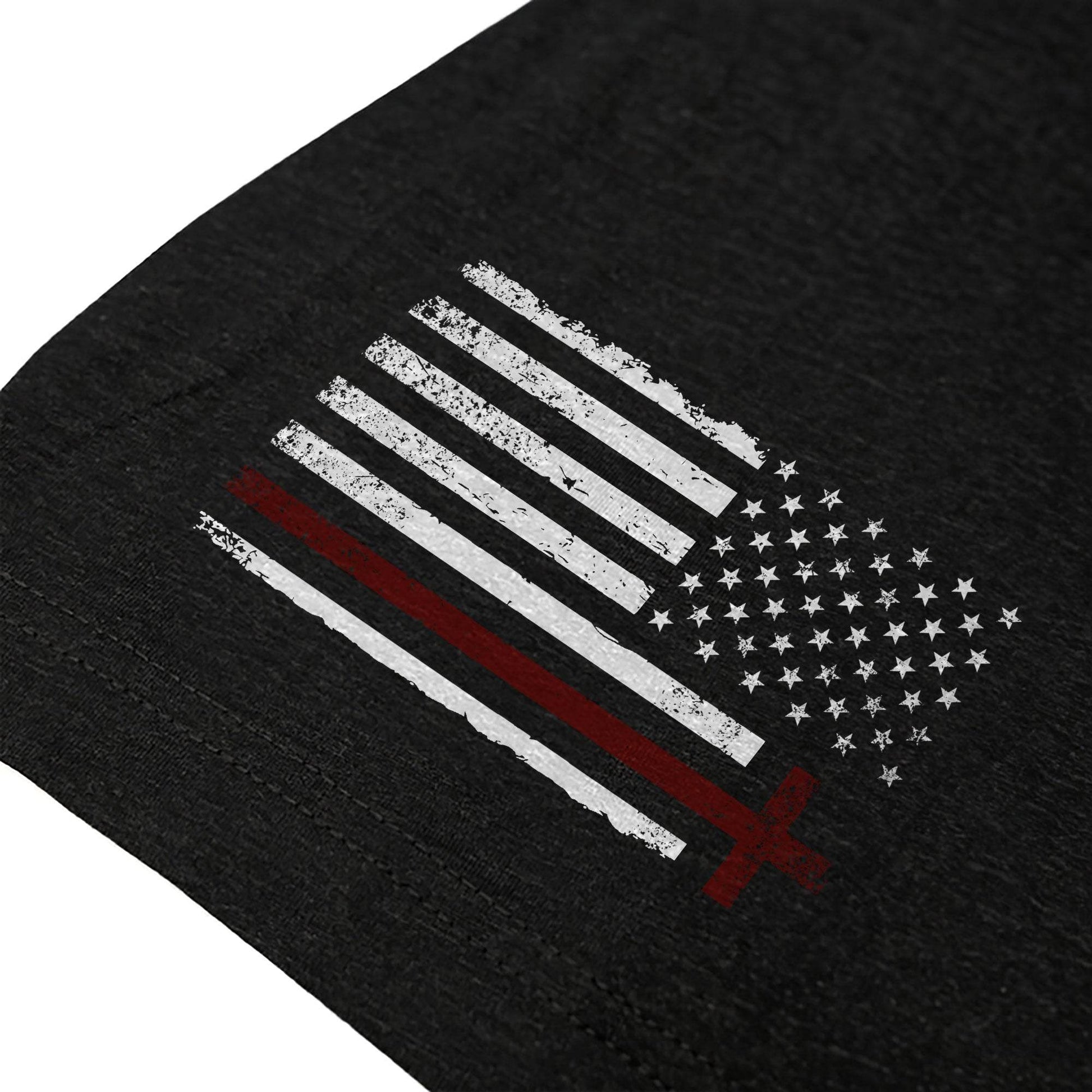 Faith Over Fear Cross With Crown of Thorns and American Flag Christian T-Shirt - Rust Field Wear