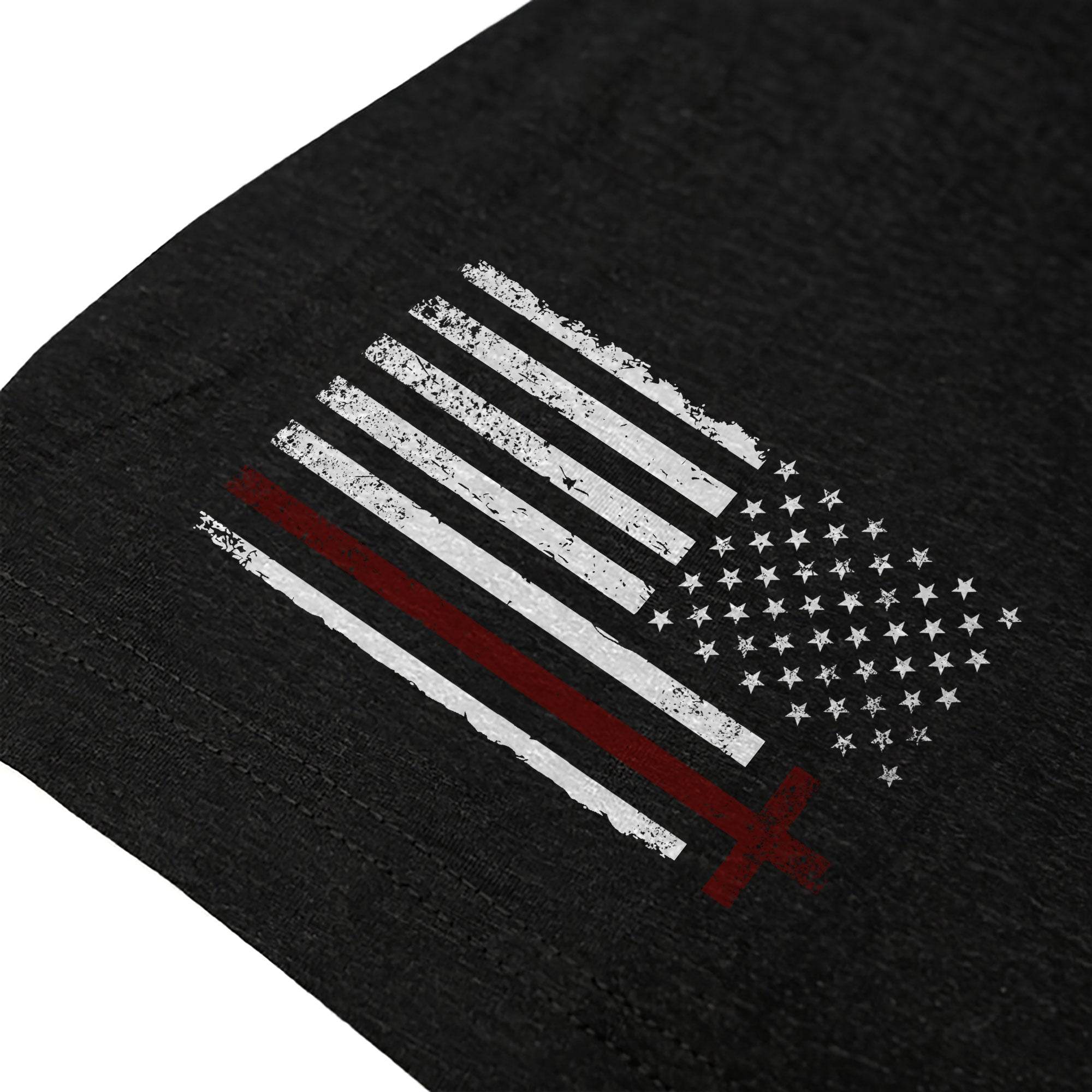 Faith Over Fear Cross With Crown of Thorns and American Flag Christian T-Shirt - Rust Field Wear