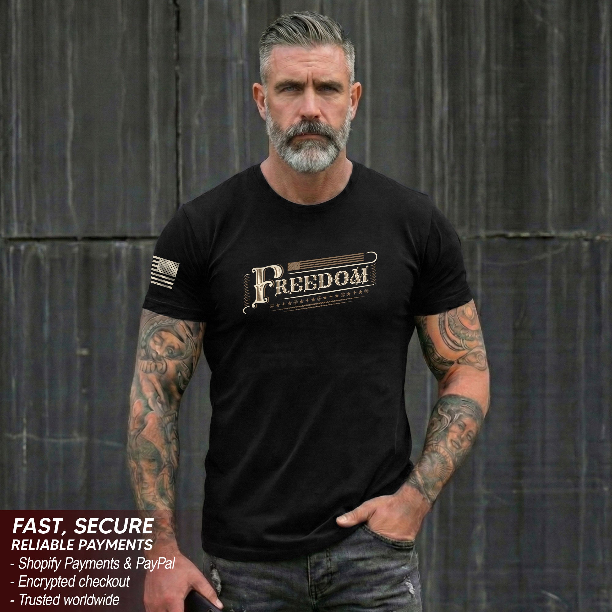 Vintage 'Freedom' Script T-Shirt