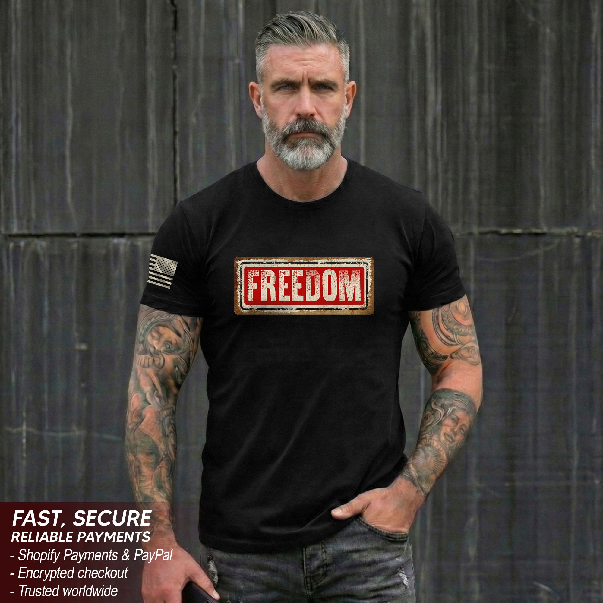 Freedom Sign Patriotic Tribute T-Shirt