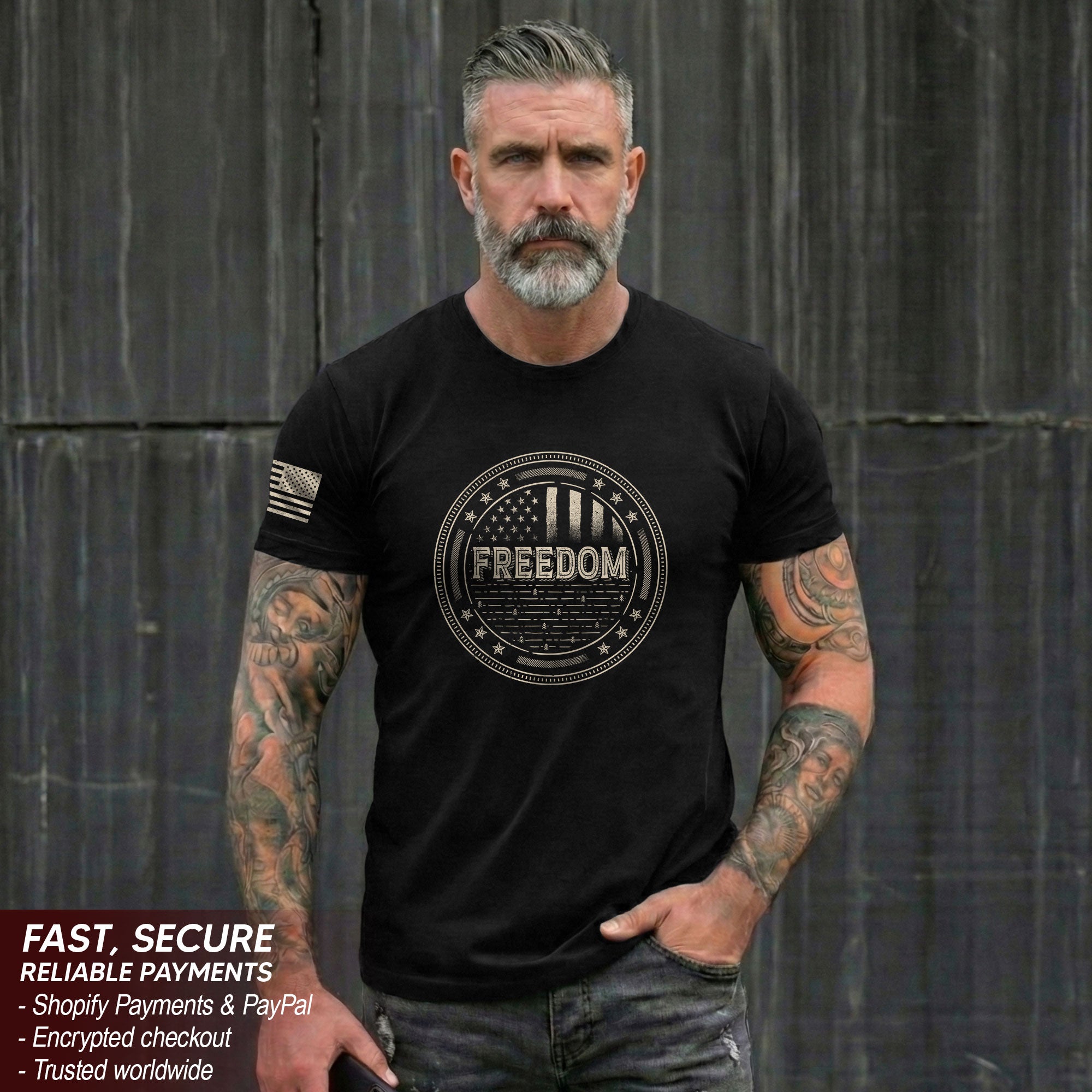 Freedom Honor Seal Patriotic Tribute T-Shirt