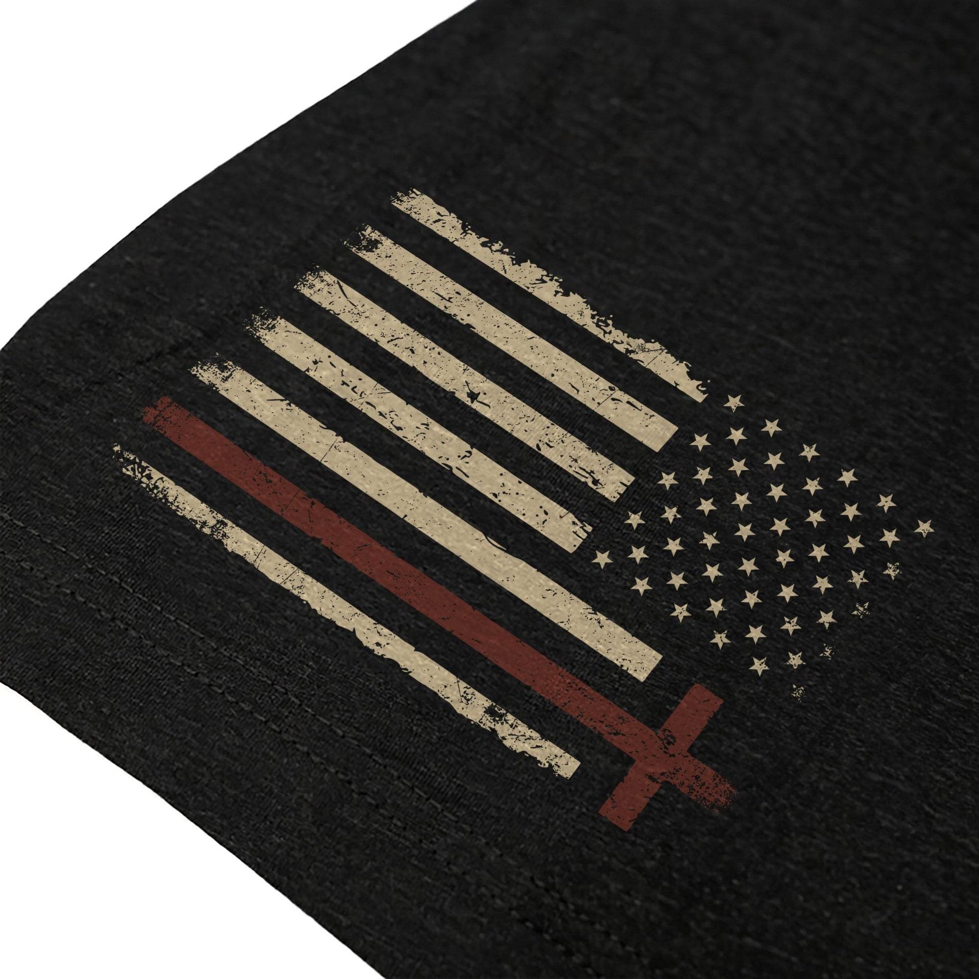 Jesus & American Flag Lion Cross T-Shirt – The Way The Truth The Life - Rust Field Wear