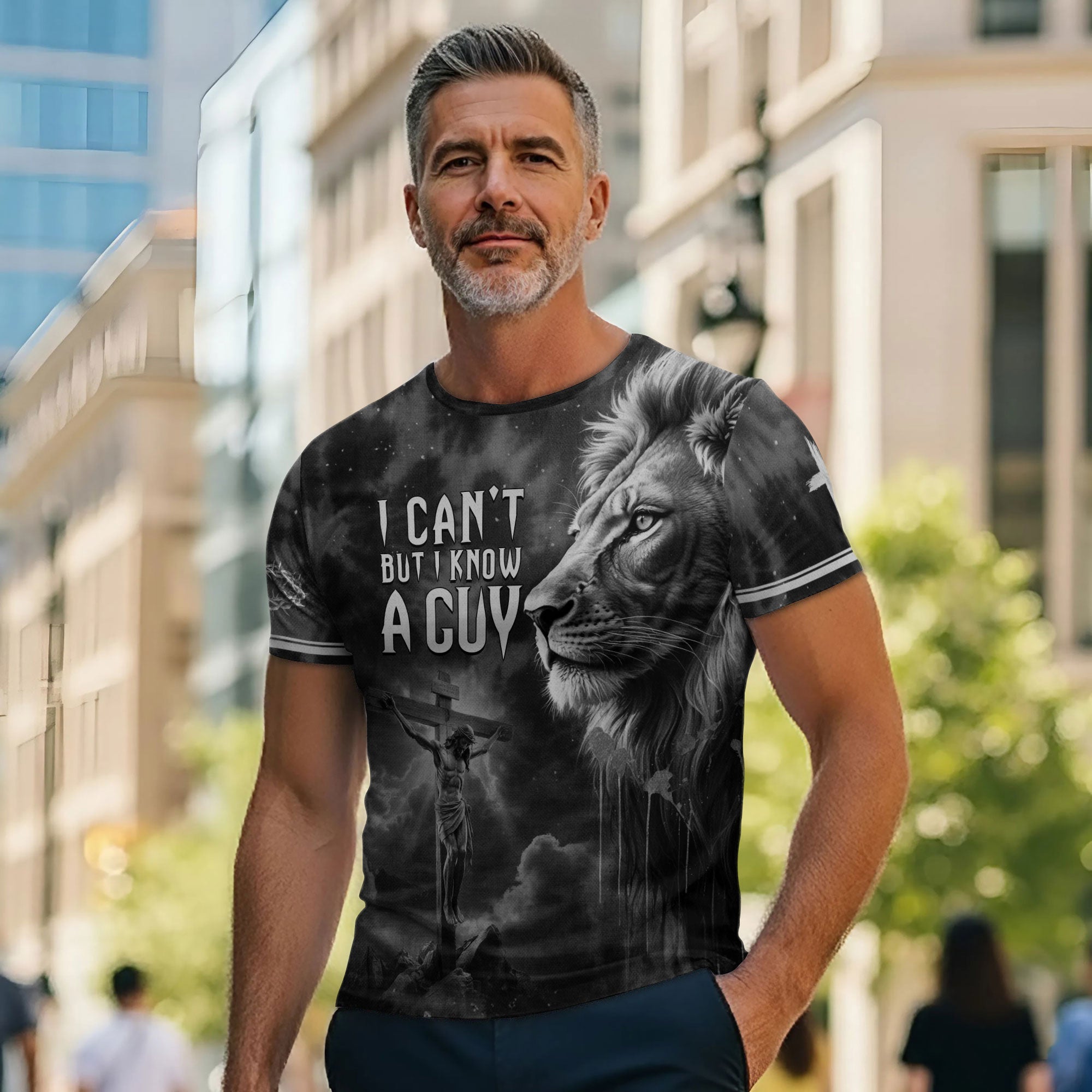I Can’t But I Know A Guy Jesus Cross Lion Of Judah Christian Faith T-Shirt