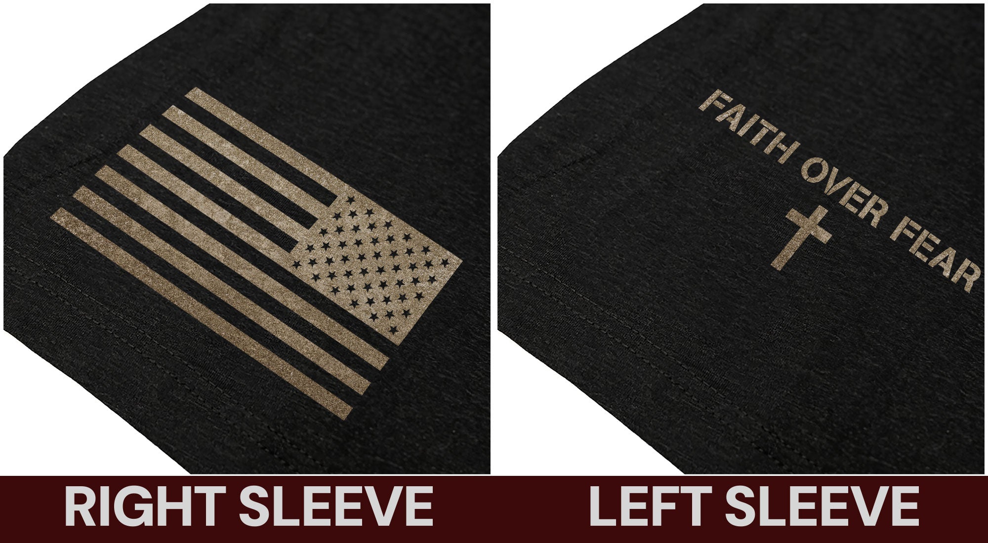 Minimal Faith Over Fear Psalms 118 6 Cross Christian T-Shirt