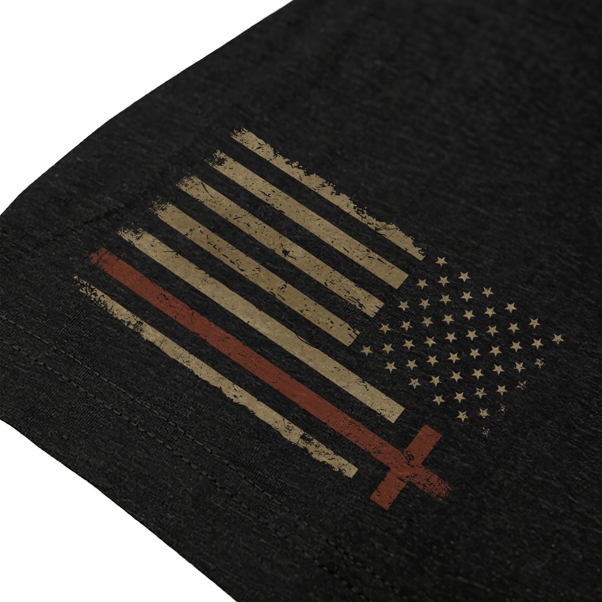 Faith Over Fear Lion Cross American Flag Psalms 118 6 Christian T-Shirt