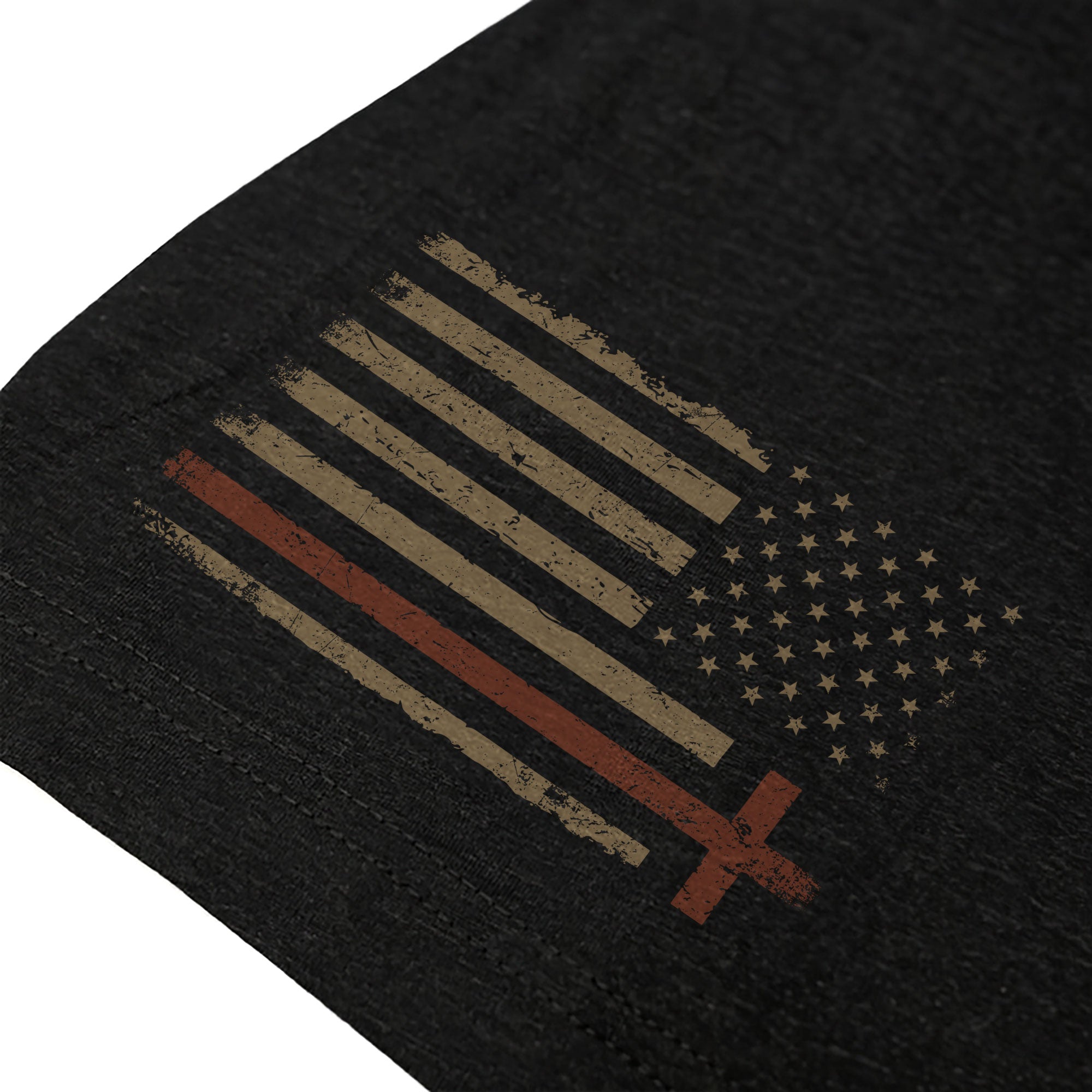 Faith Over Fear Cross American Flag Vintage Psalms 118 6 Christian T-Shirt