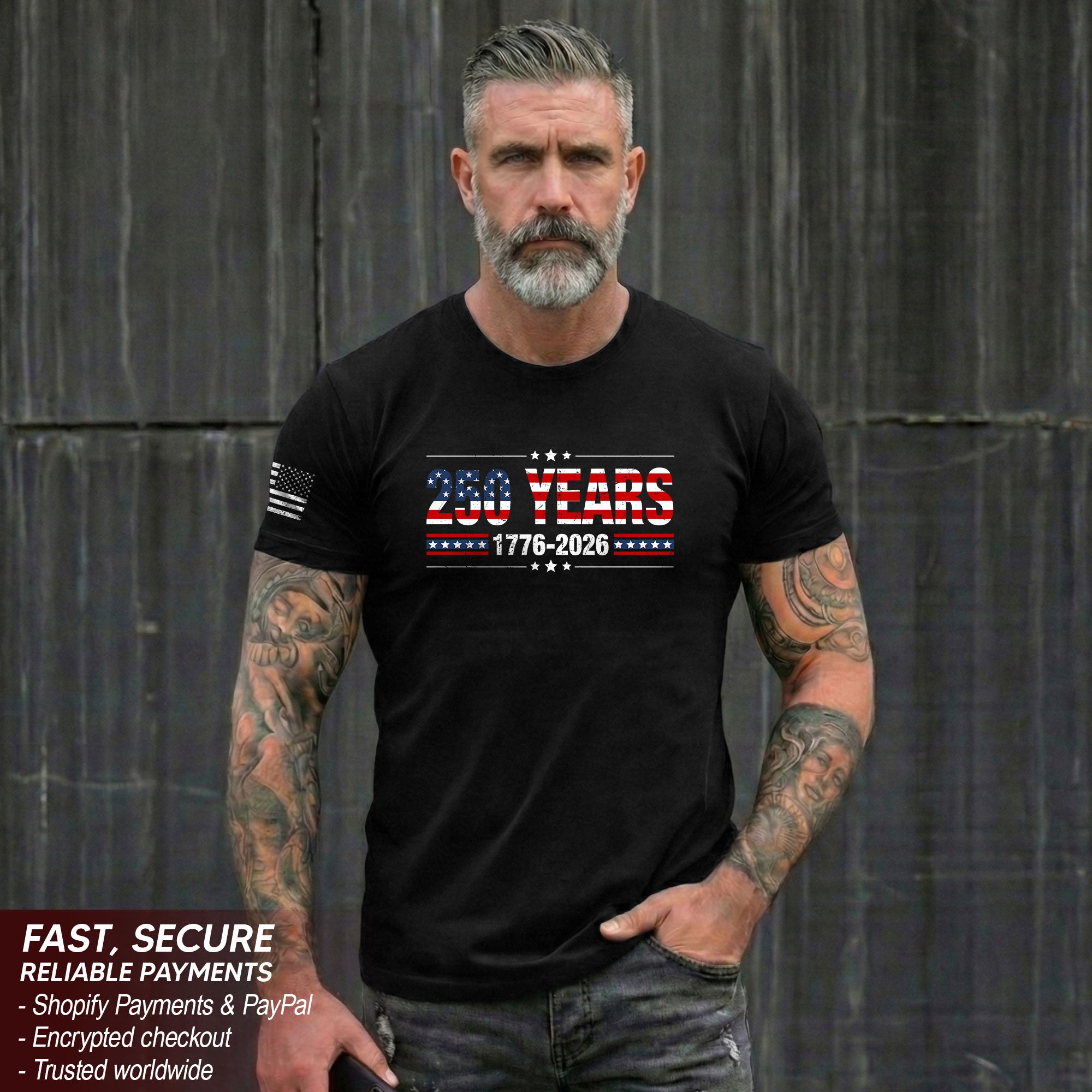 250 Years USA Independence Shirt – Classic Stars & Stripes 1776–2026 Tee