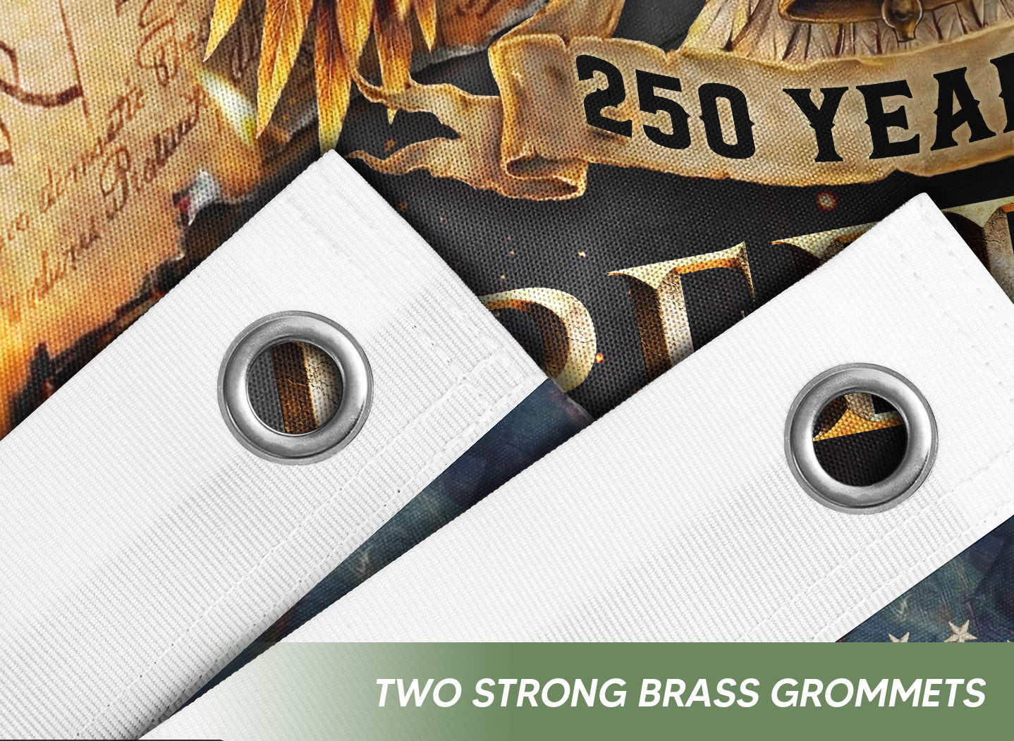 250 Years of Freedom Double-Sided House Flag, USA 250th Anniversary Patriotic American Eagle Garden Flag