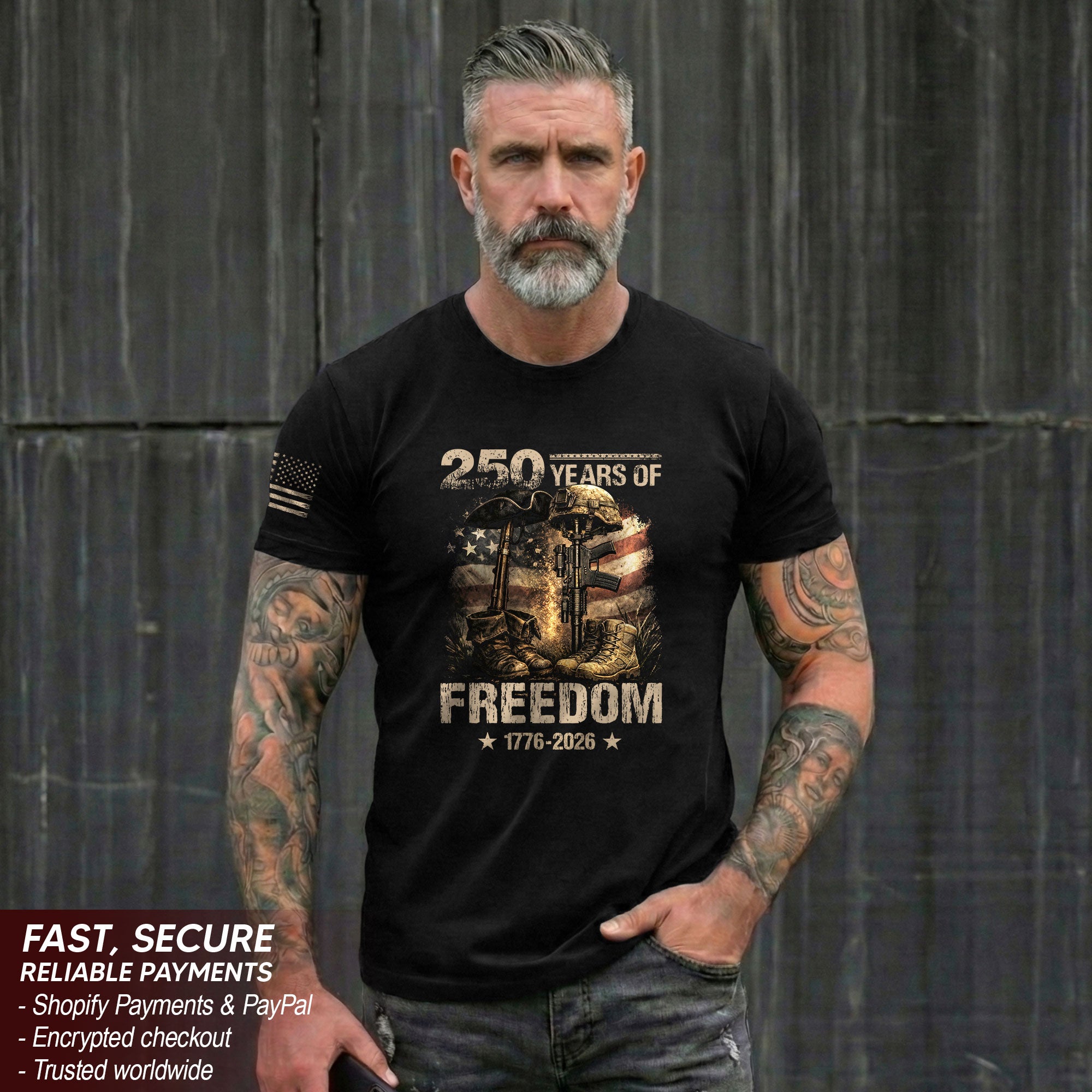 Honoring Past & Present – 250 Years America Anniversary Shirt