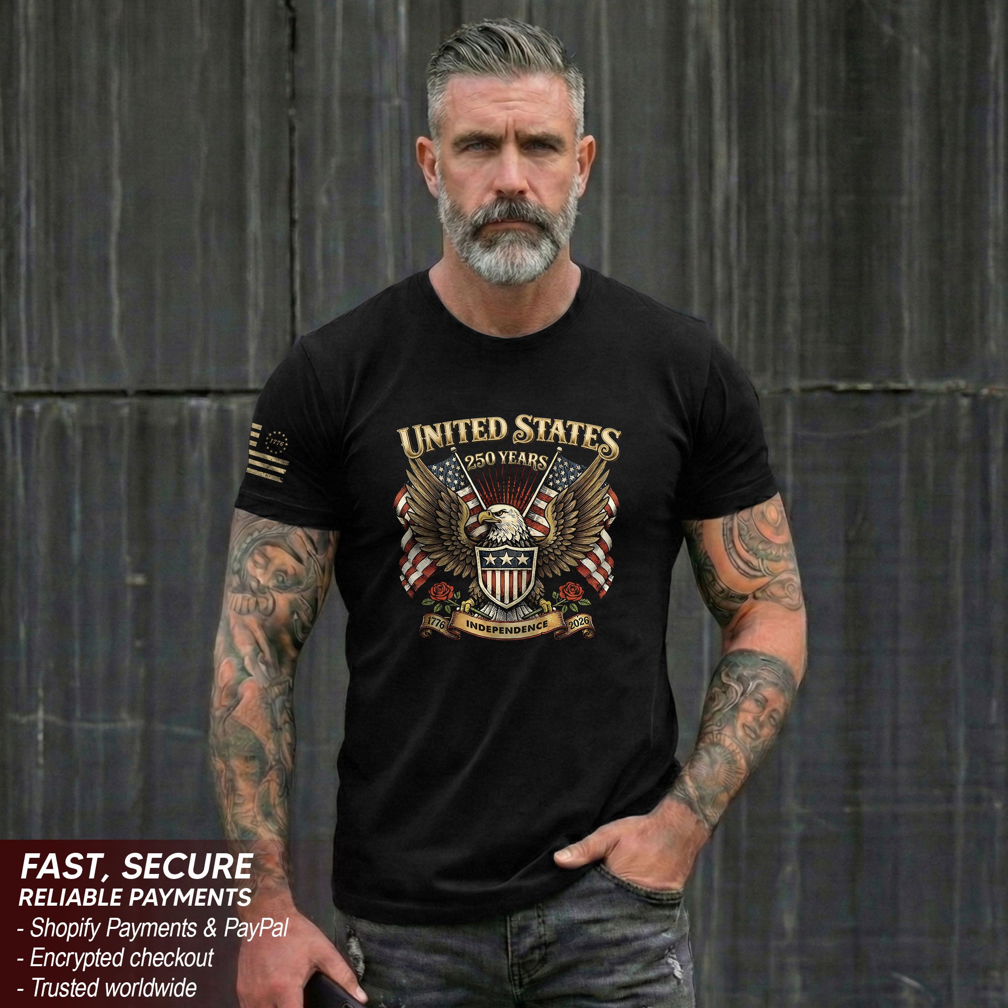 USA 250th Anniversary Shirt 1776–2026, Past and Present Freedom Tribute