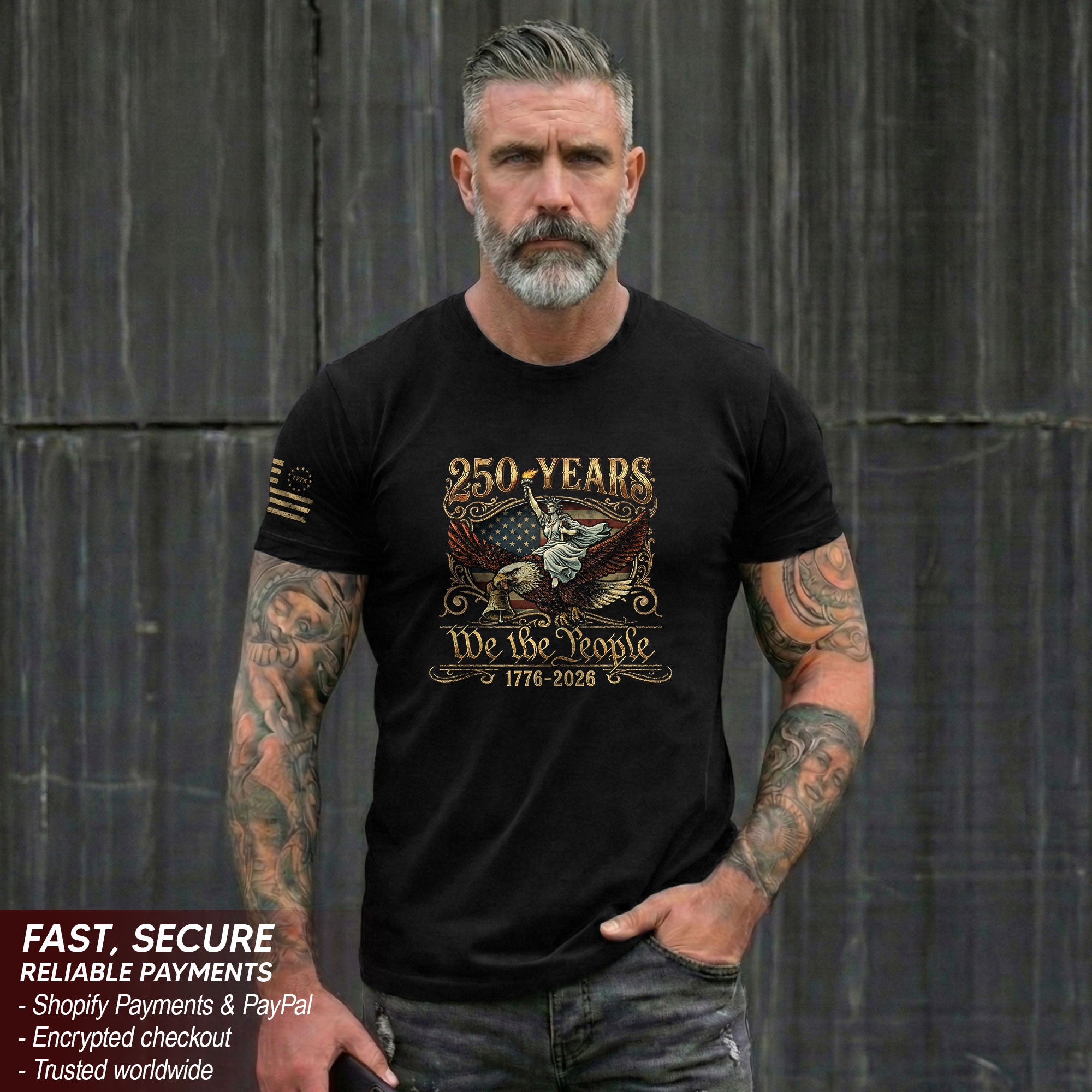 America 1776–2026 250 Years Anniversary Shirt, Semiquincentennial Torch of Freedom Design