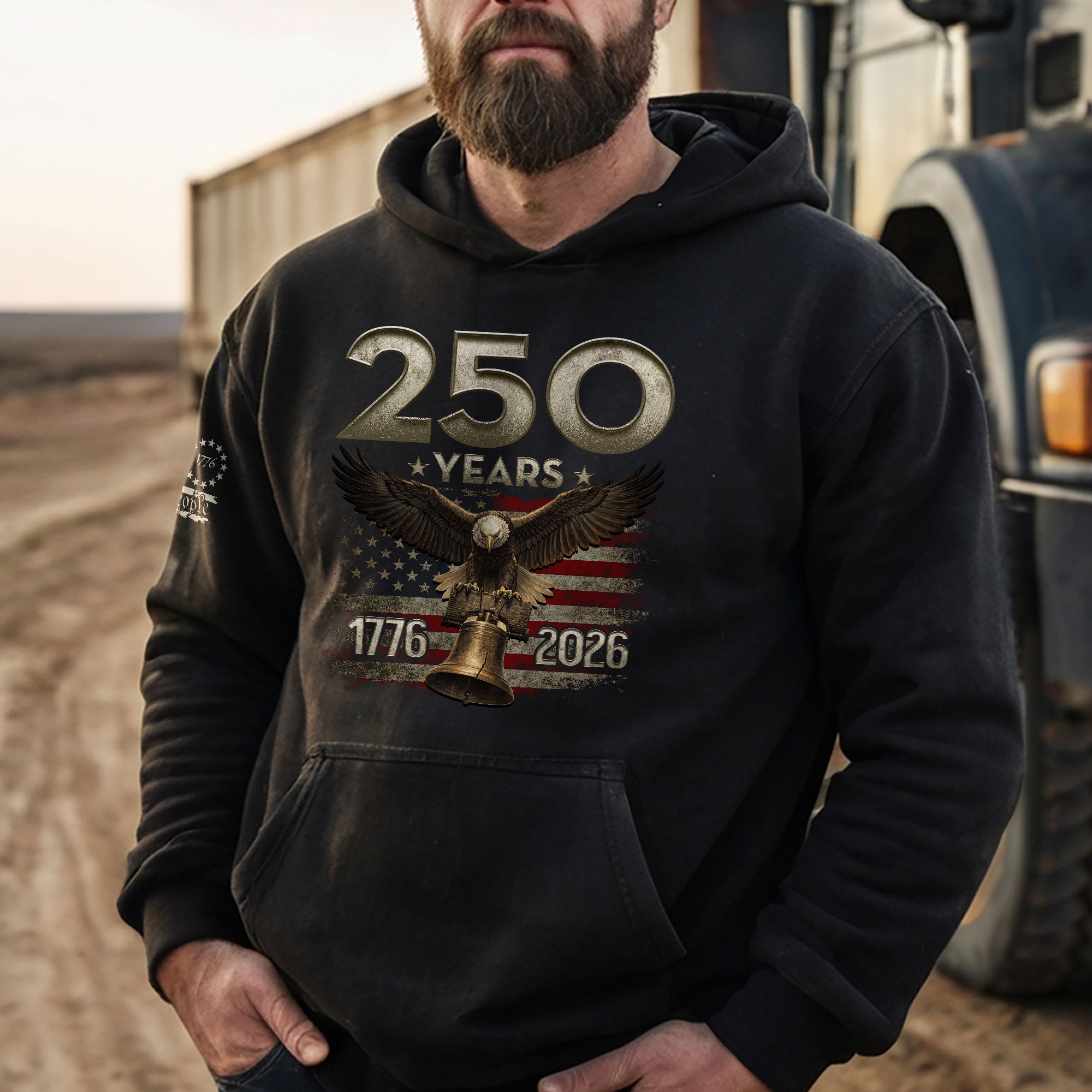 250th Anniversary USA Hoodie 1776–2026, Classic Patriotic American Heritage Celebration Apparel