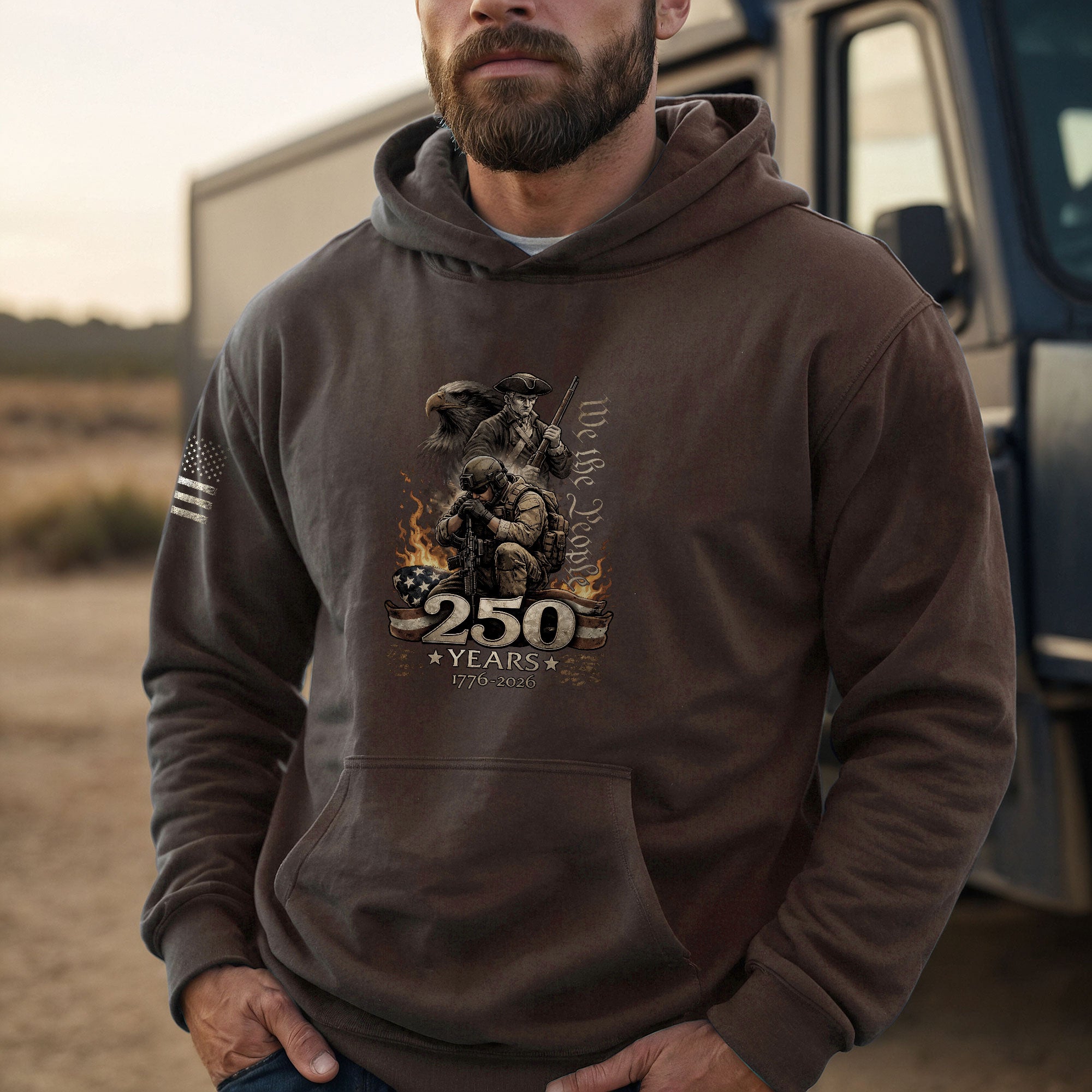 USA 1776–2026 250th Anniversary Hoodie, Timeless American Heritage Celebration Apparel