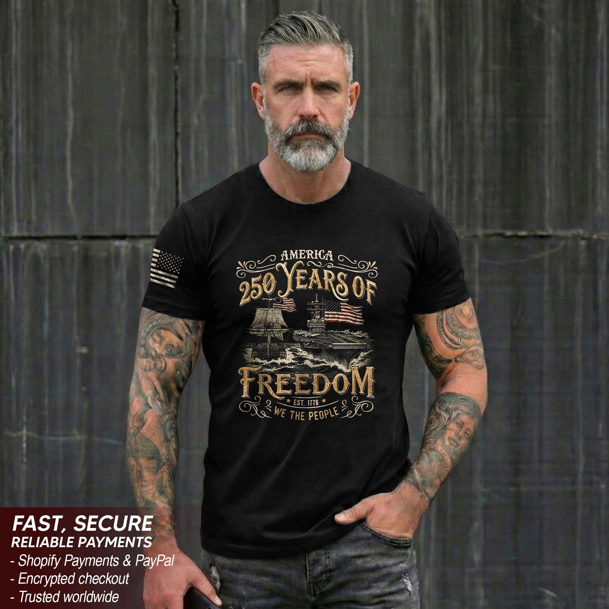1776–2026 American Freedom Celebration 250th Anniversary Shirt - Rust Field Wear