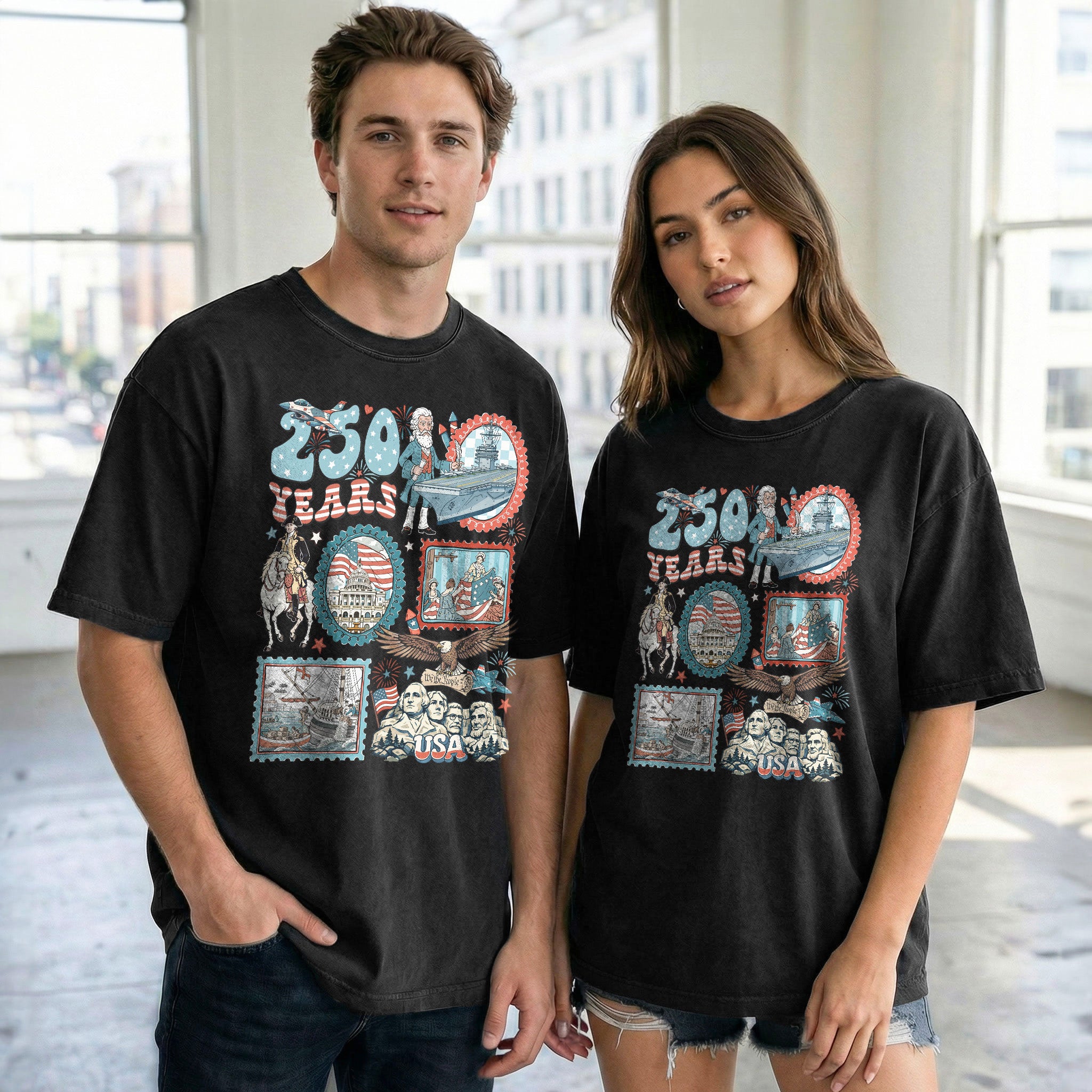 250 Years of Freedom 1776-2026 T-Shirt - Retro Vintage USA 250th Celebration Shirt