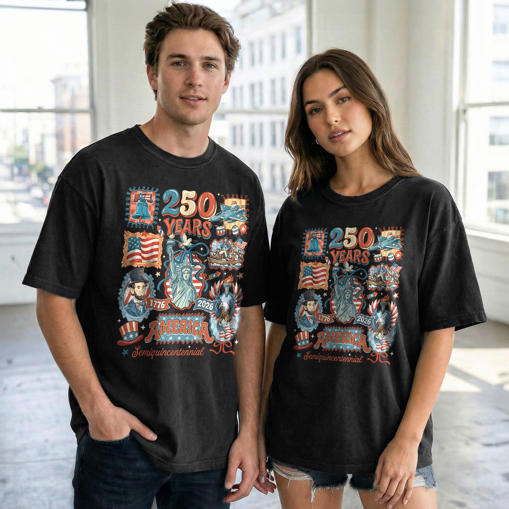 USA 250th Anniversary 1776-2026 Semiquincentennial Shirt - Limited Edition Vintage 250 Years Patriotic Tee