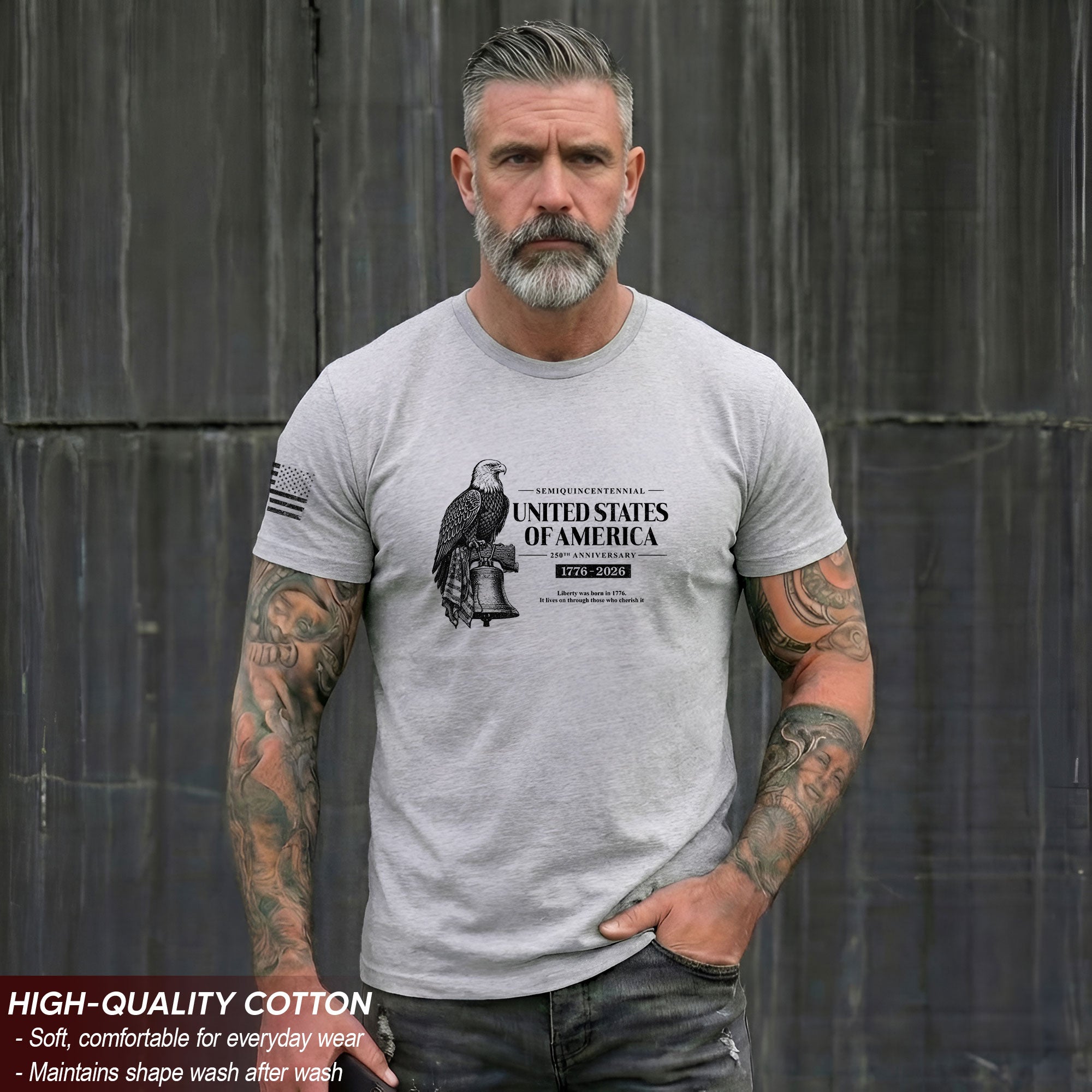 Semiquincentennial 1776–2026 America Heritage Independence Shirt