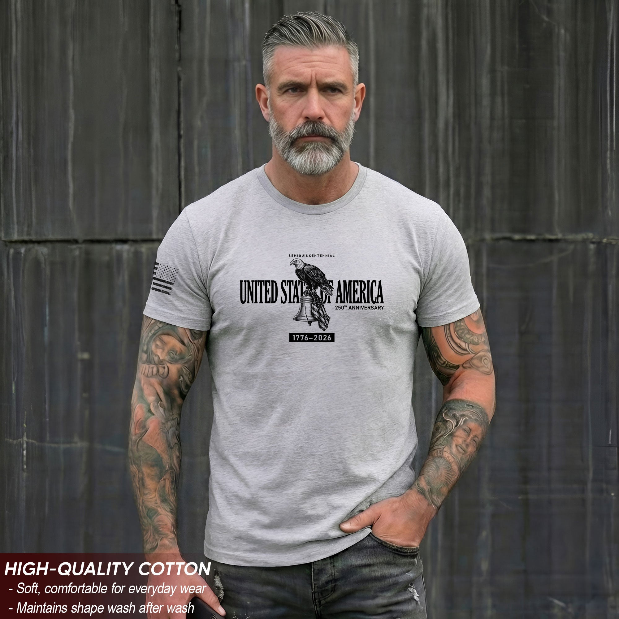 America 250th Milestone Shirt 1776–2026 Patriotic Heritage Apparel