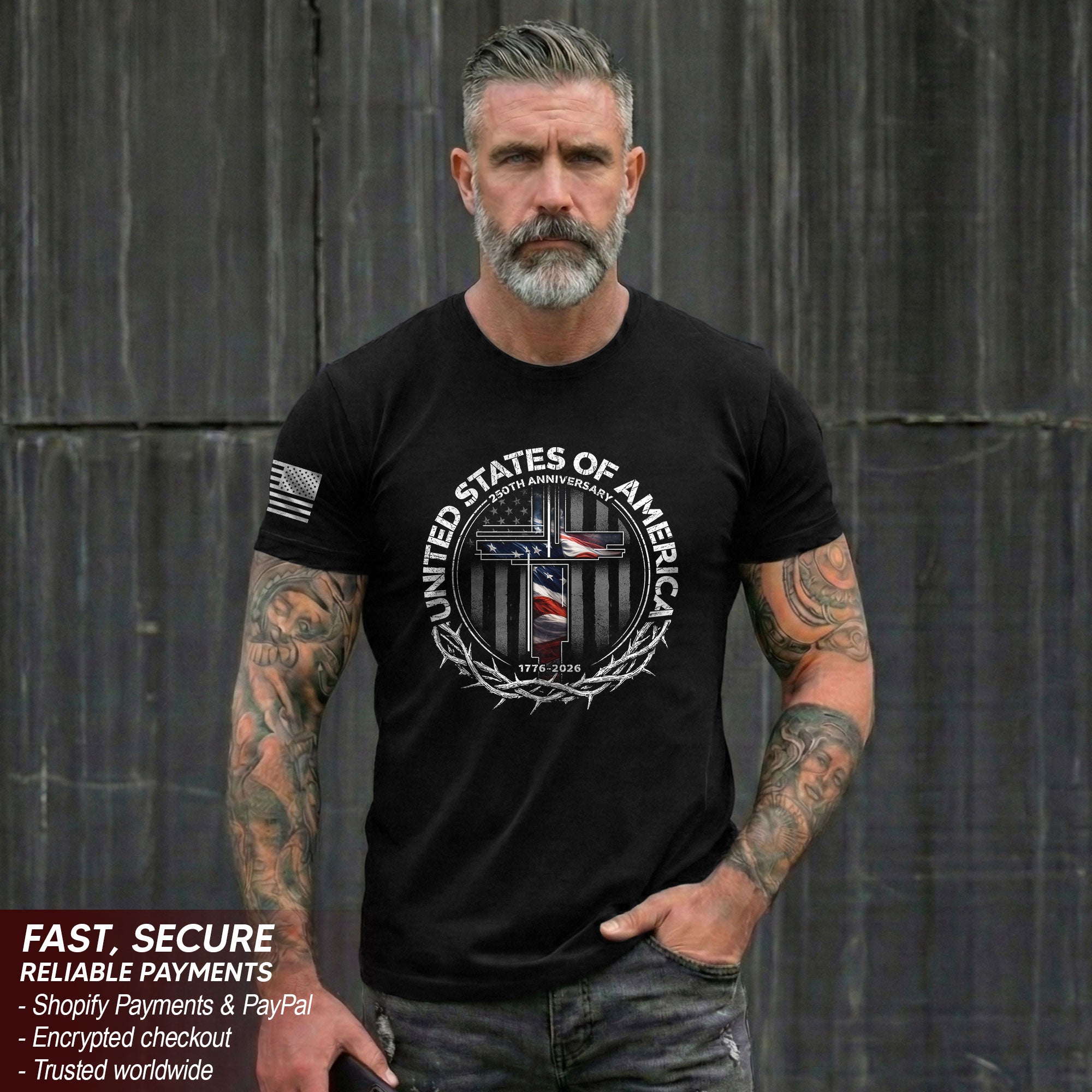 Christian USA 250th Anniversary Shirt 1776–2026 Faith & Freedom Legacy