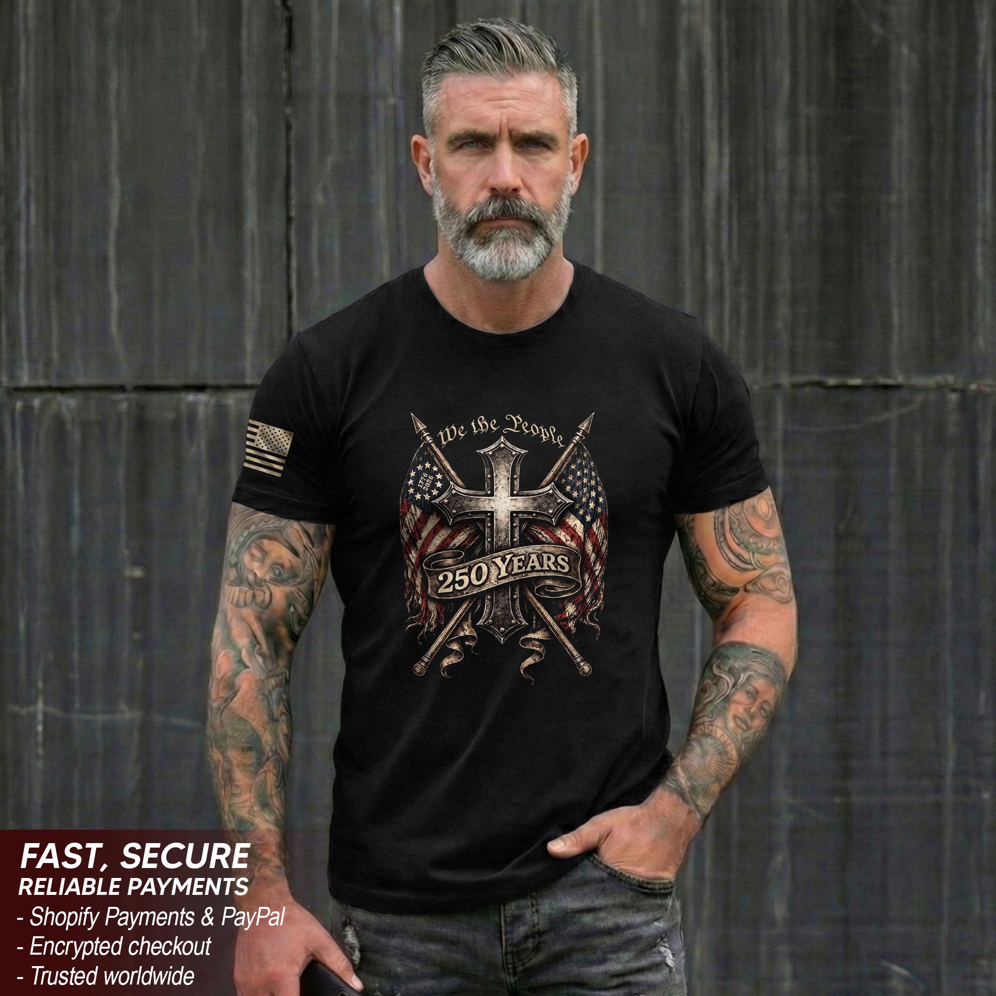 USA 1776–2026 Christian Freedom Celebration Shirt Patriotic Heritage