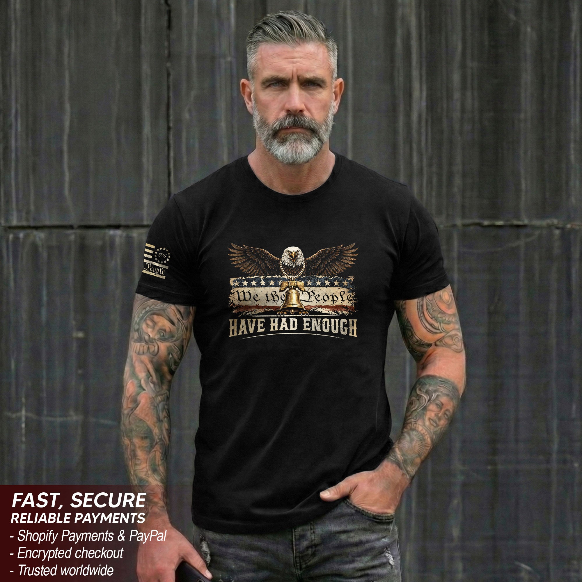 We The People Have Had Enough T-Shirt Patriotic Eagle Liberty Bell American Freedom Statement Tee