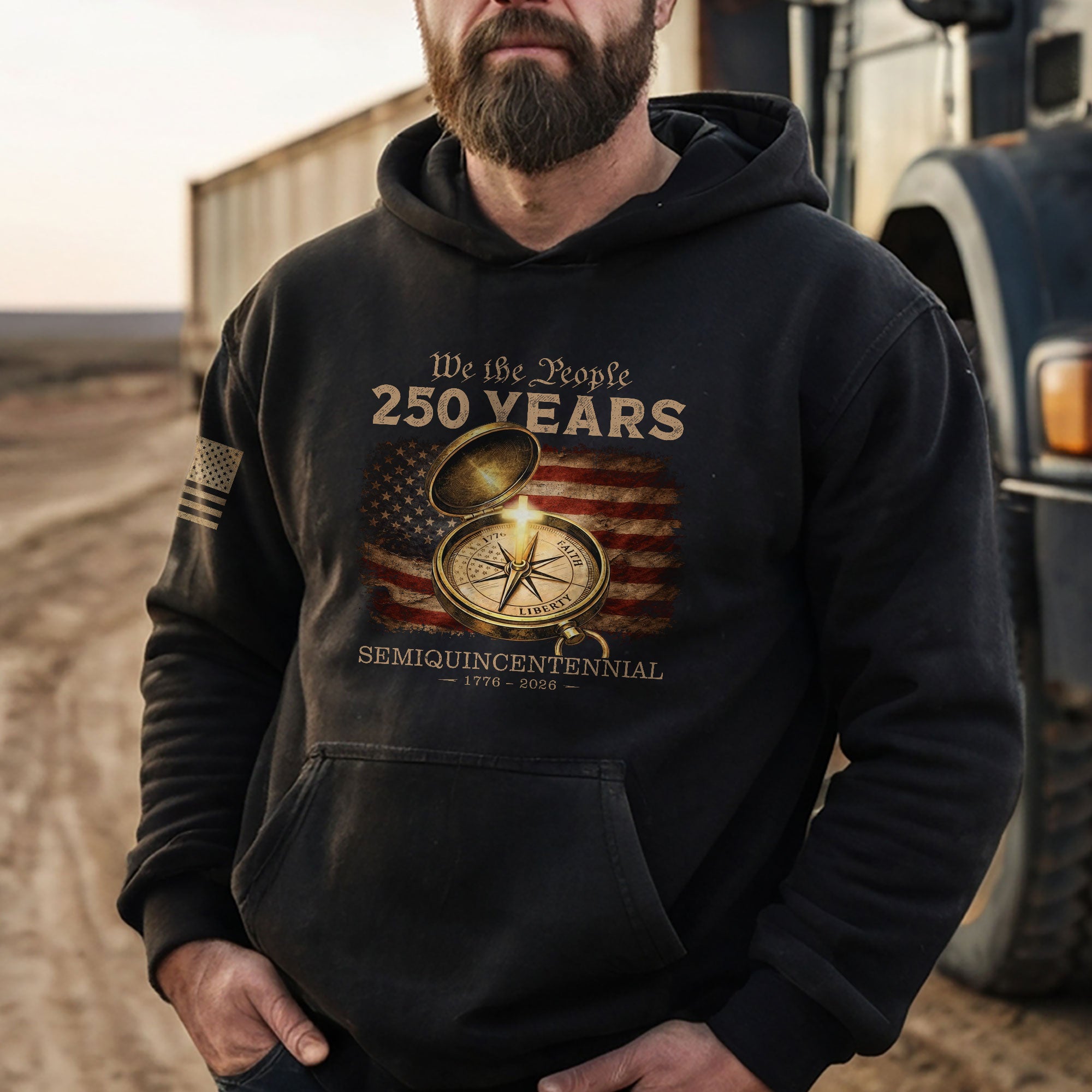 American Christian Faith Hoodie 1776–2026 USA 250th Anniversary Patriotic Gift