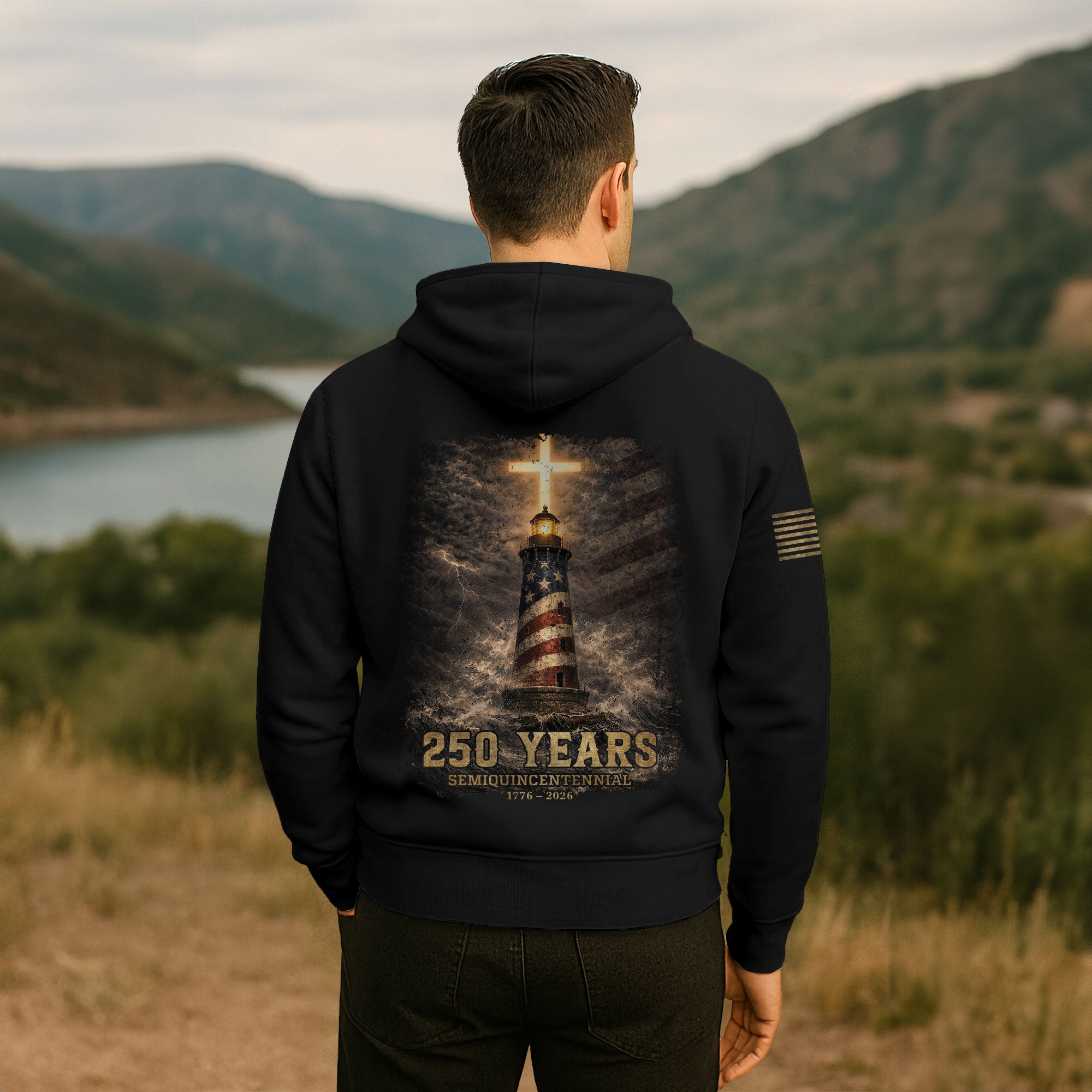 America 250 Years Christian Freedom Hoodie 1776–2026 Patriotic Celebration