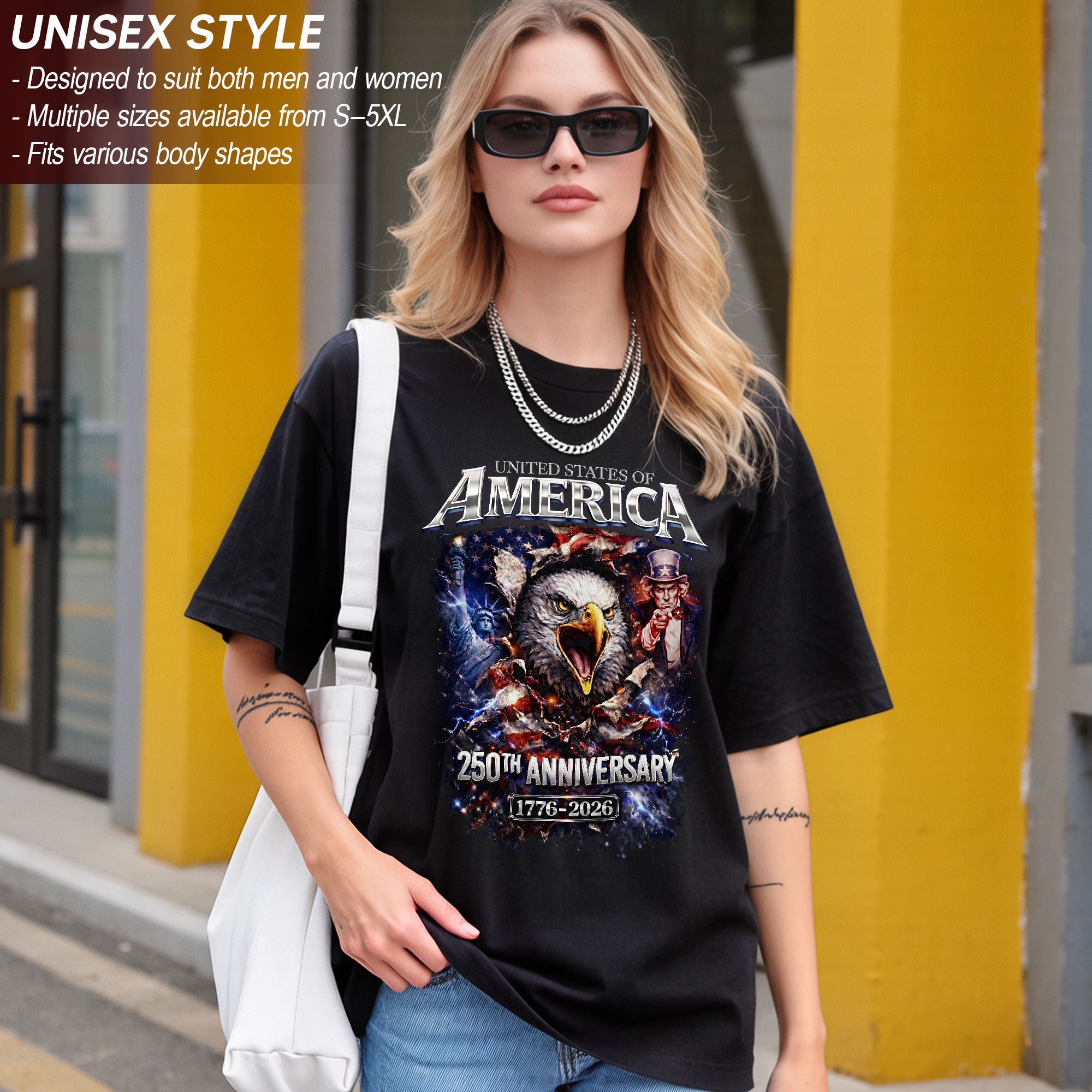 United States of 250 Years America Anniversary1776–2026 – Patriotic Tribute Graphic Tee