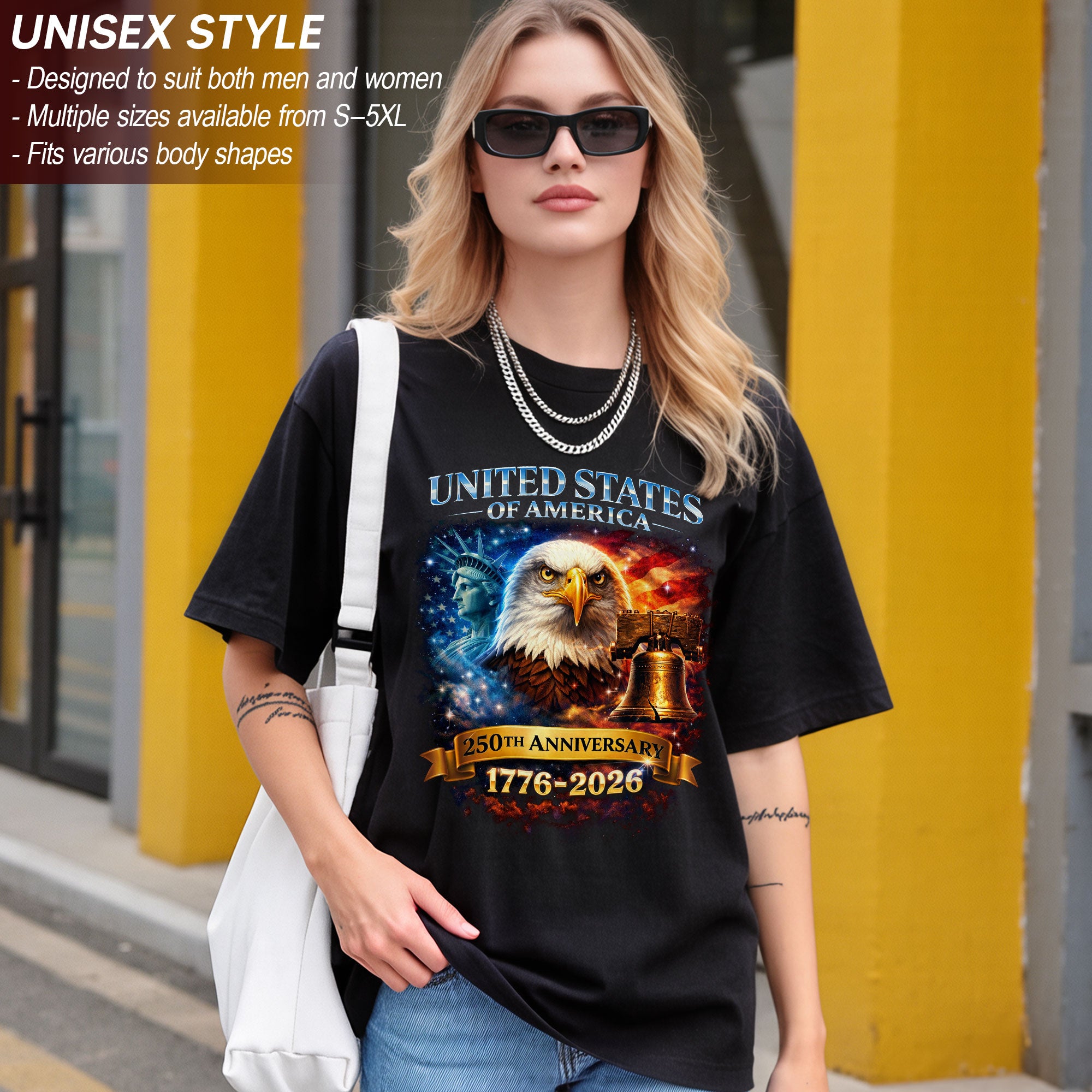 United States of America 1776–2026 – 250th Anniversary Liberty Eagle T-Shirt
