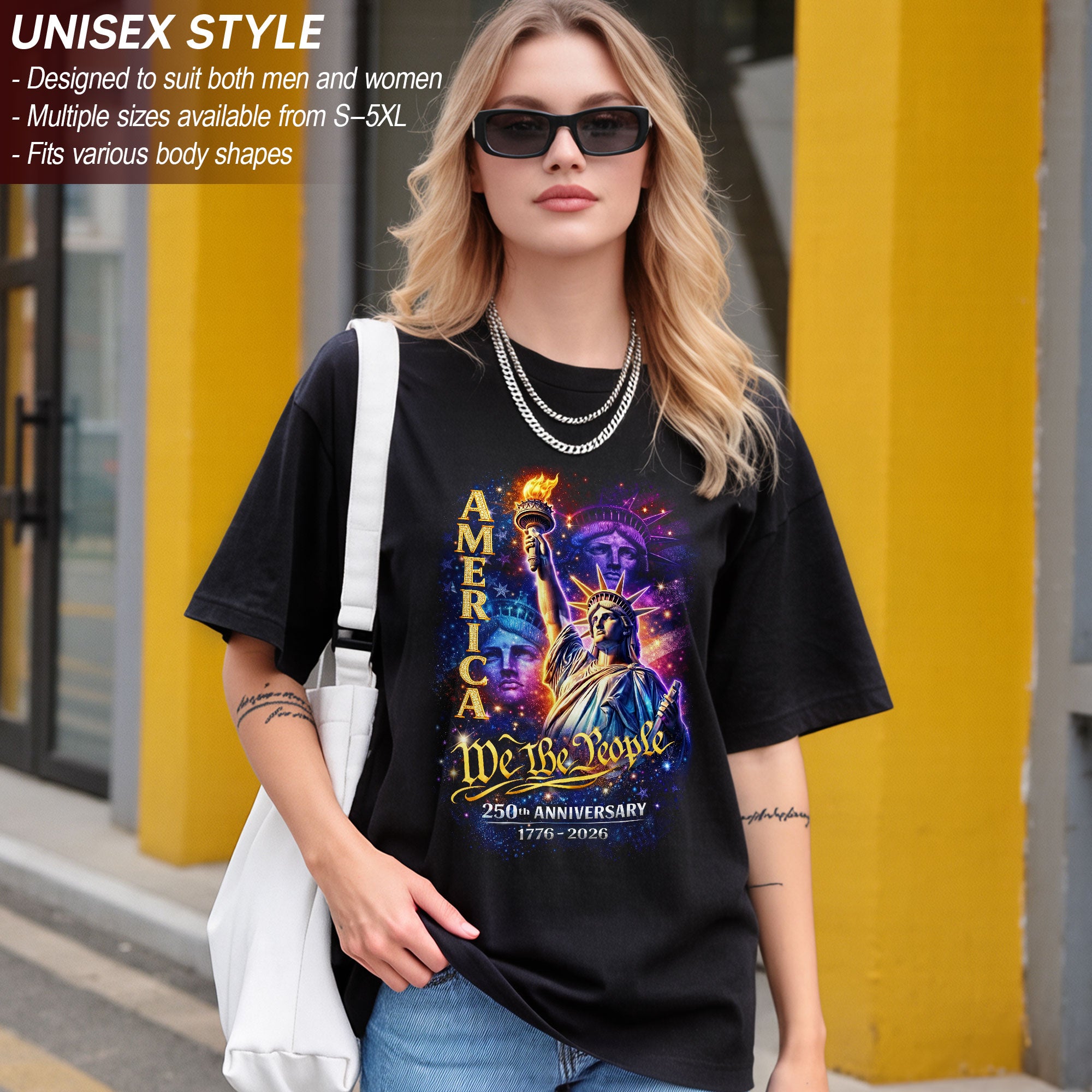 America We The People 250th Anniversary T-Shirt 1776–2026 – Patriotic Liberty Design