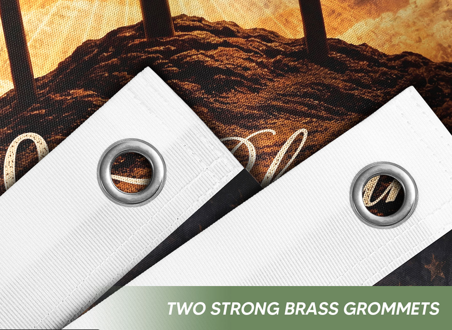 The Blessing of Liberty Flag - 250 Years Celebration - Sacred Three Crosses & American Sky Banner