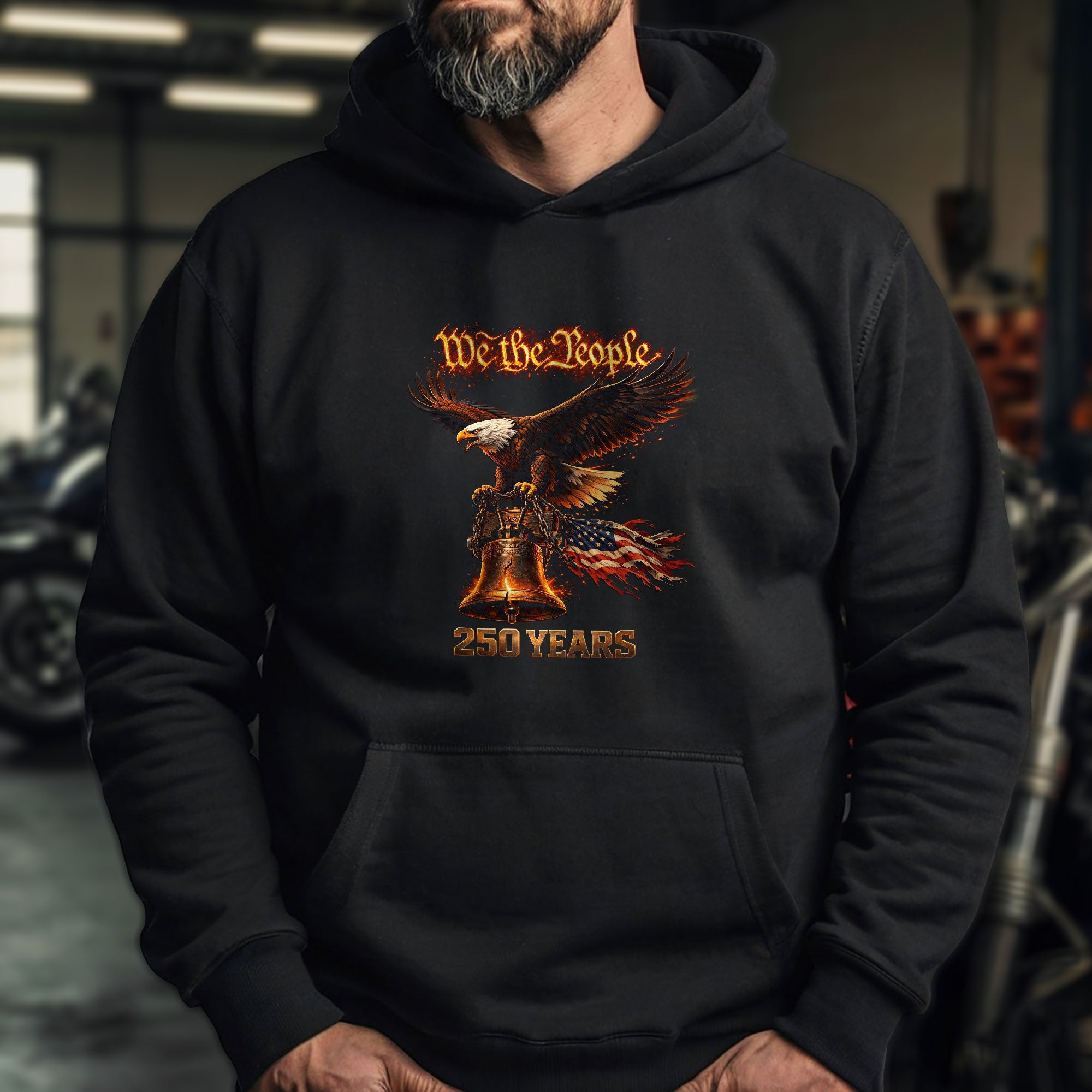Semiquincentennial 250 Years Hoodie – We The People Eagle & Liberty Bell Design