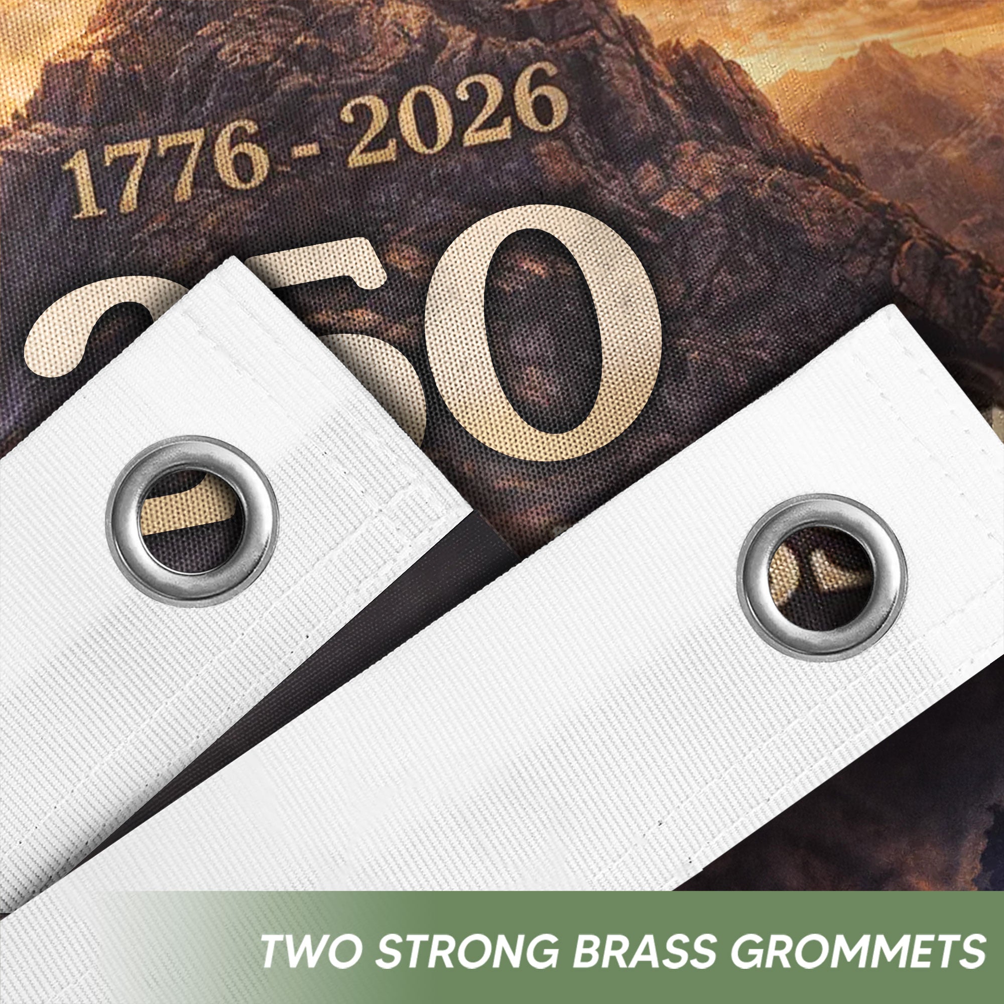 USA One Nation Under God 1776-2026 250th Anniversary Flag - Christian Patriotic 250 Years of Blessings Double-Sided House Flag