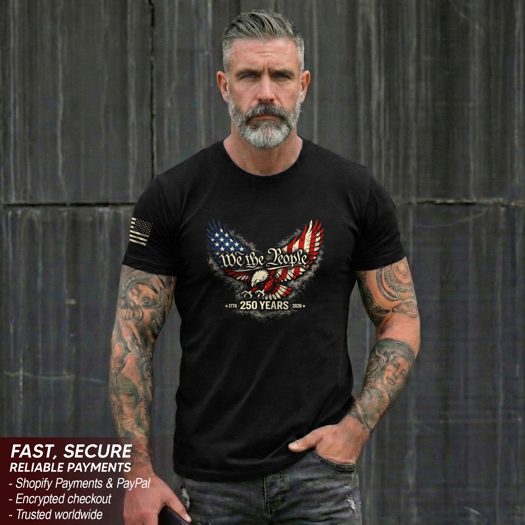 We The People 250 Years Semiquincentennial Patriotic Eagle USA Shirt 1776–2026 Freedom Anniversary Design