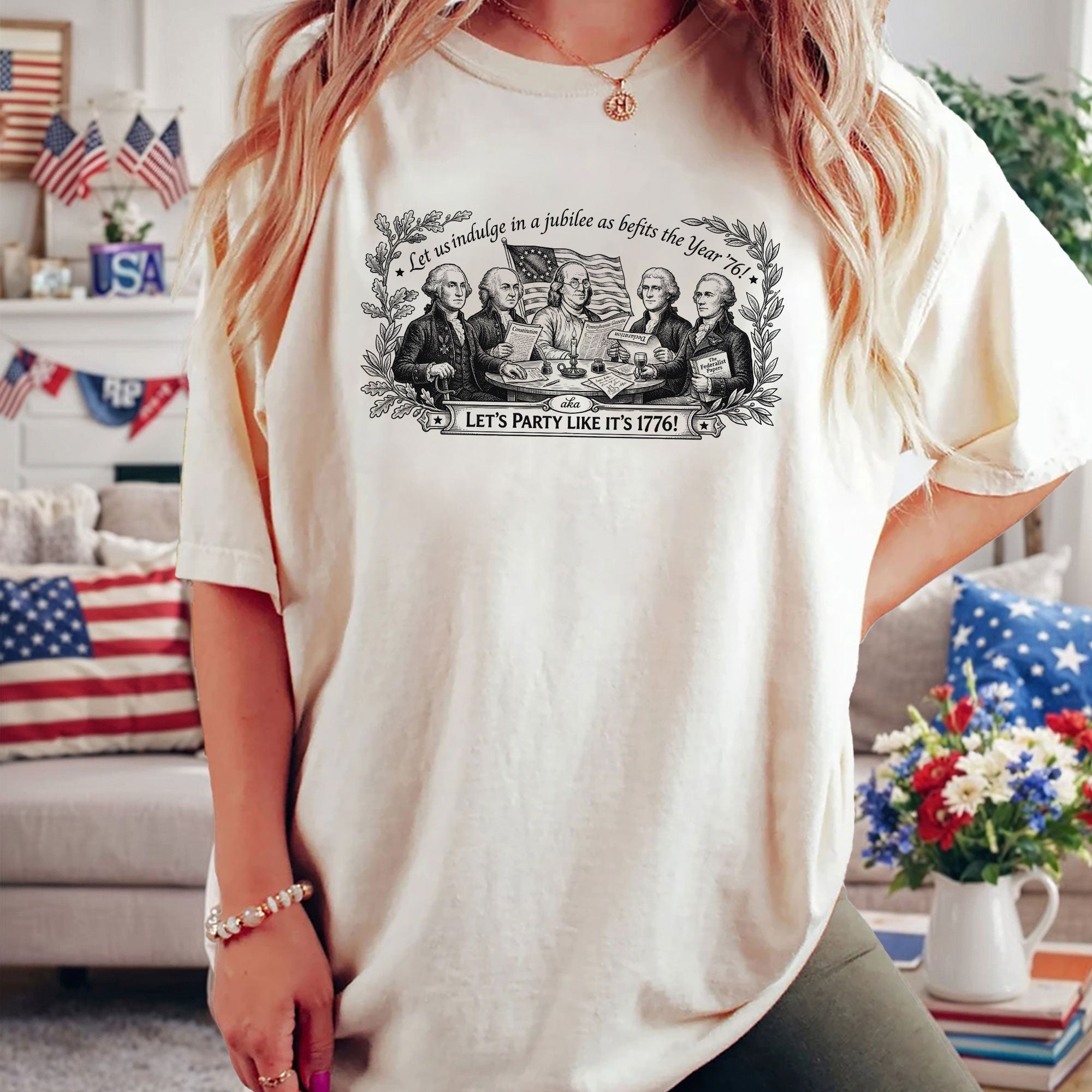 America 250th Anniversary Founding Fathers Vintage Shirt Let’s Party Like It’s 1776