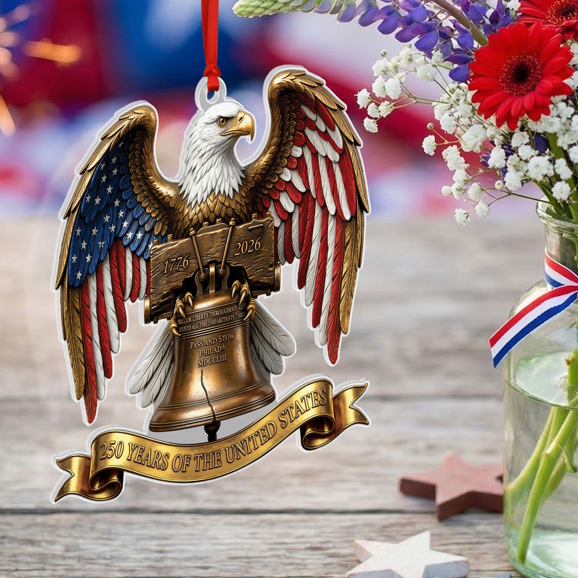 250 Years of the United States - Wings of Liberty Commemorative Acrylic Ornament