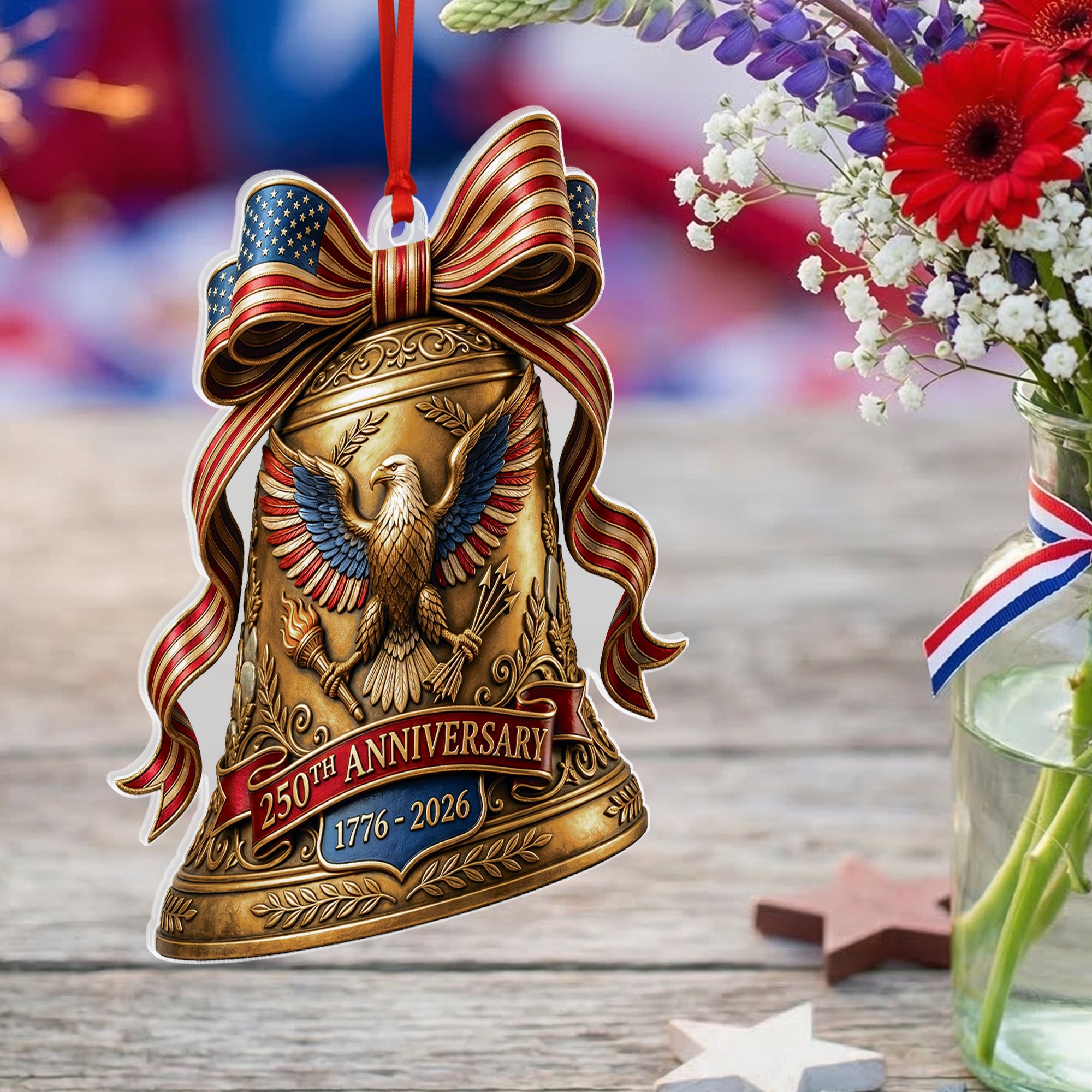 American Eagle Acrylic Ornament – 250th Anniversary U.S. Commemorative Decoration