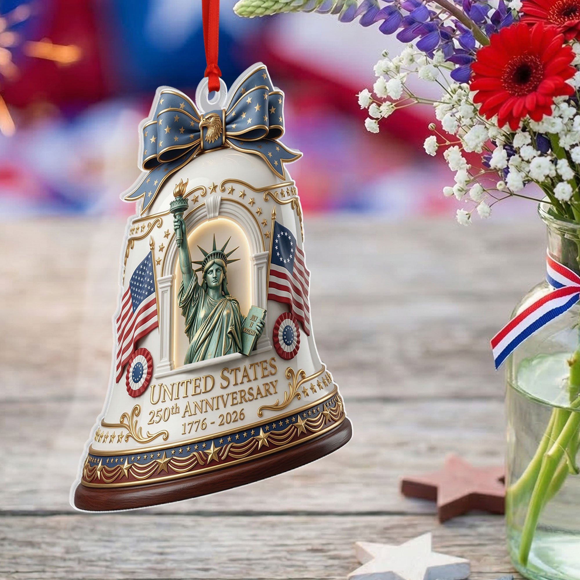 250th Anniversary U.S. Commemorative Acrylic Ornament – Statue of Liberty Design