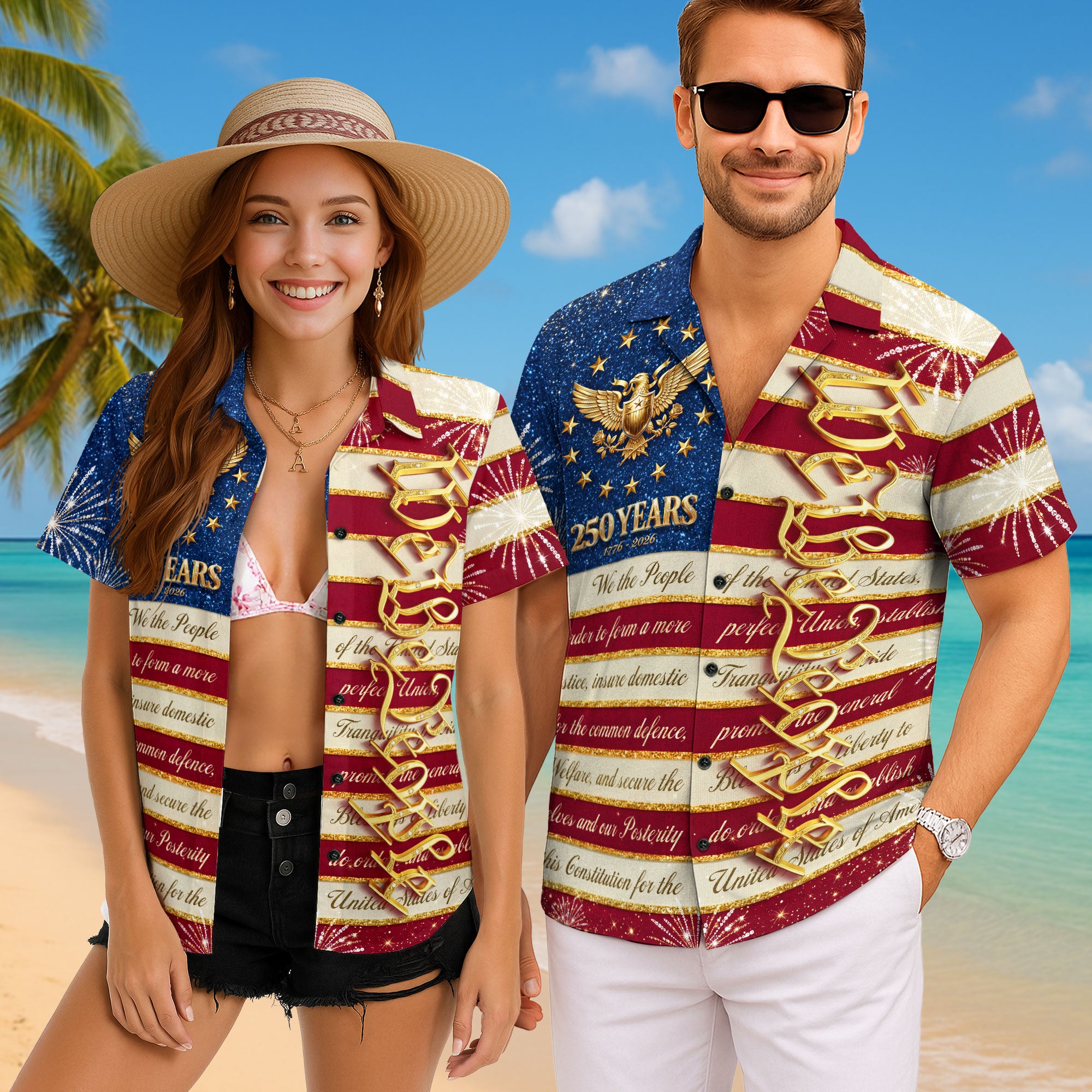 United States 250 Years Hawaiian Shirt Patriotic We The People Independence Day Gift
