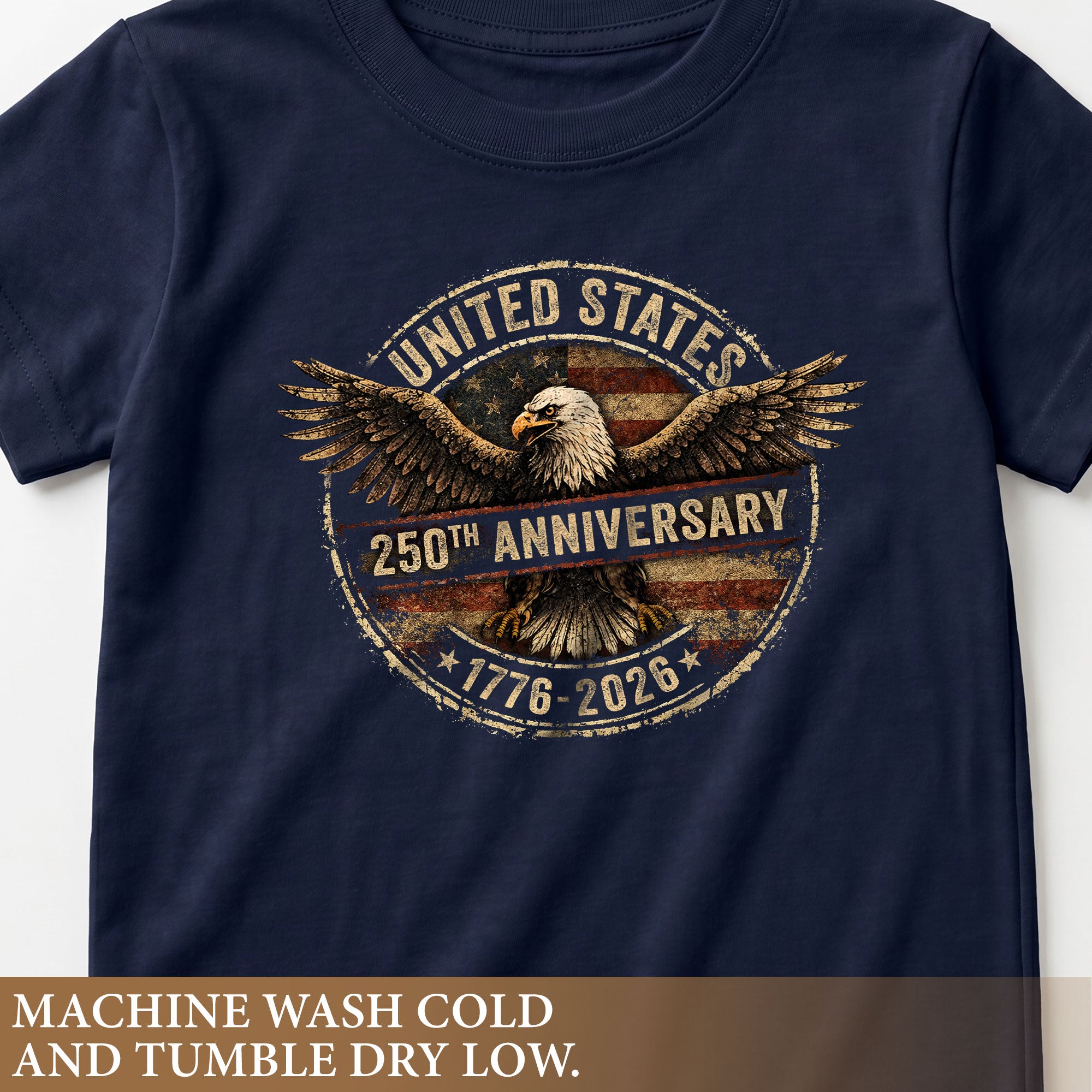 Kid T-Shirt United States 250th Anniversary | Patriotic 1776-2026 Eagle Boys Girls Shirt