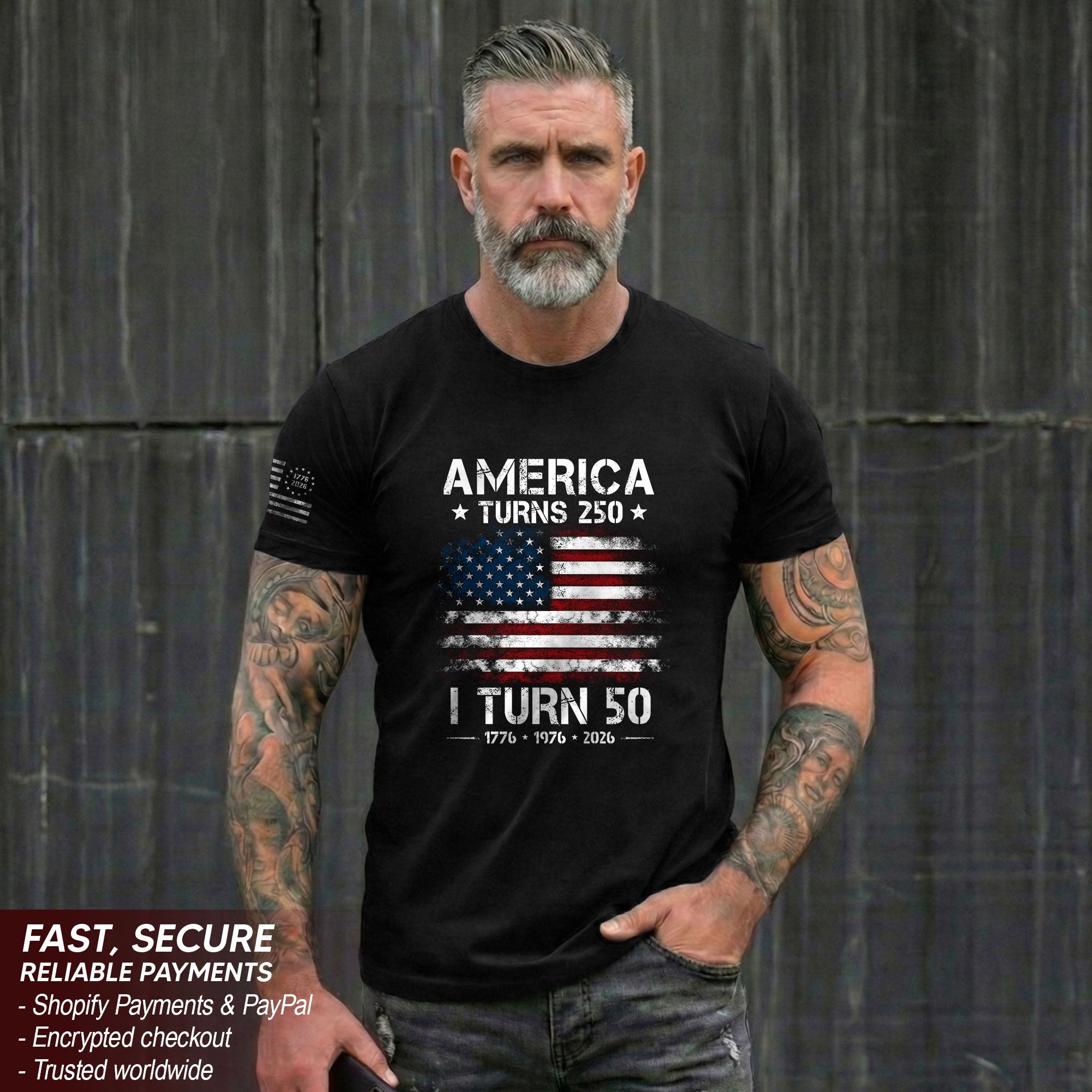 1976 Limited Edition 50th Birthday T-Shirt - Celebrating 250 Years of History 1776-2026