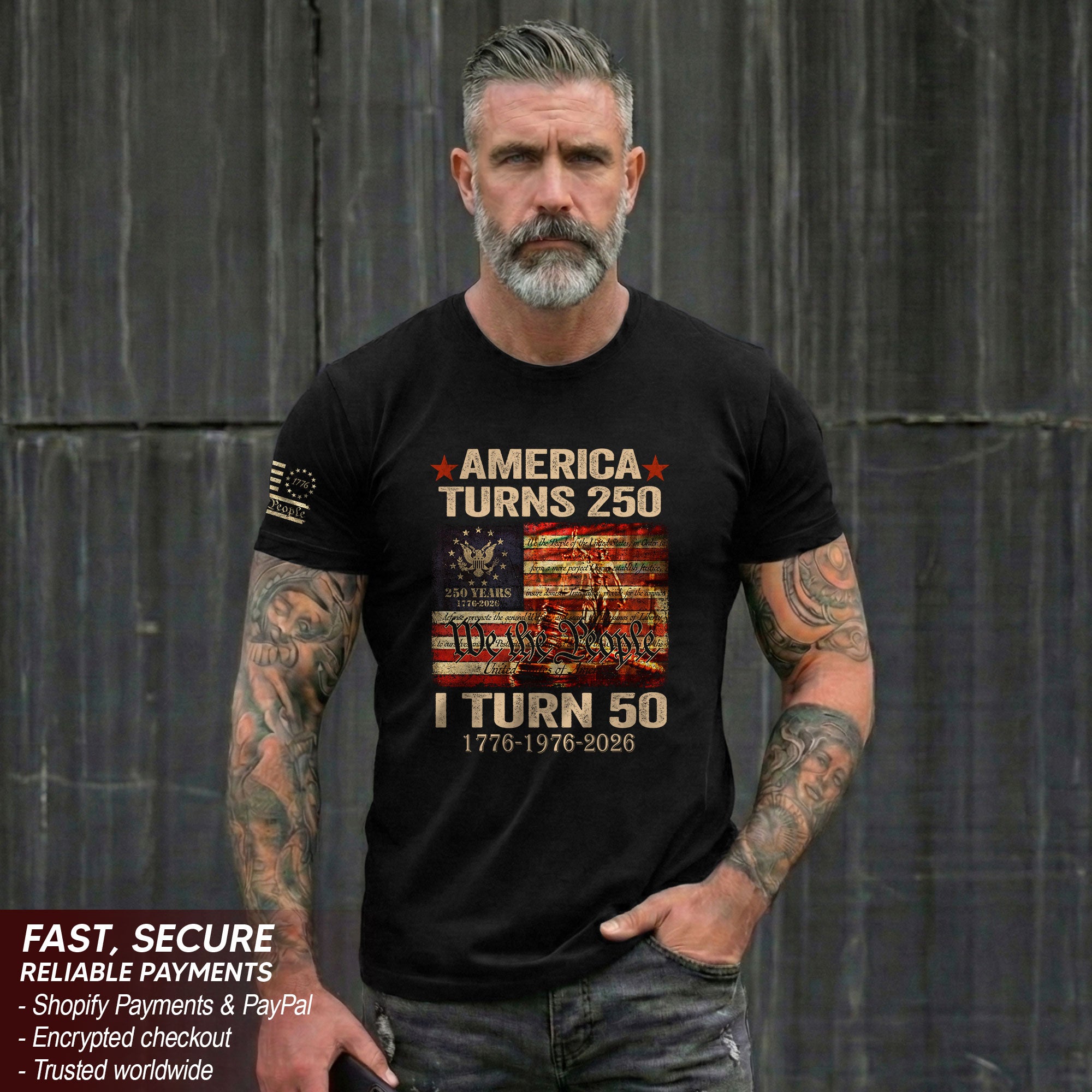 1976 Limited Edition 50th Birthday Shirt Patriotic We The People Graphic Tee 2026