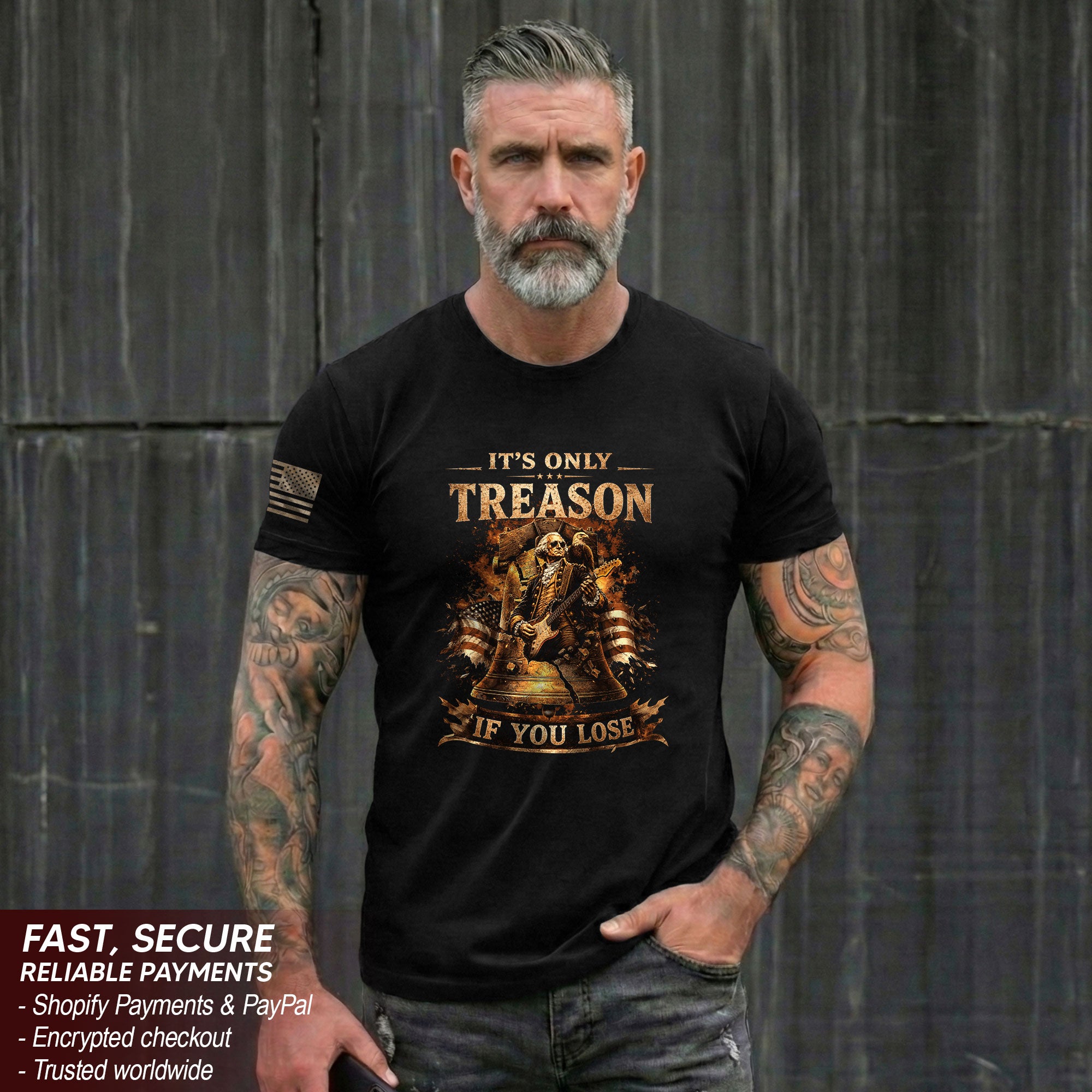 Historical Graphic Apparel - It’s Only Treason If You Lose Liberty Bell Design Tee