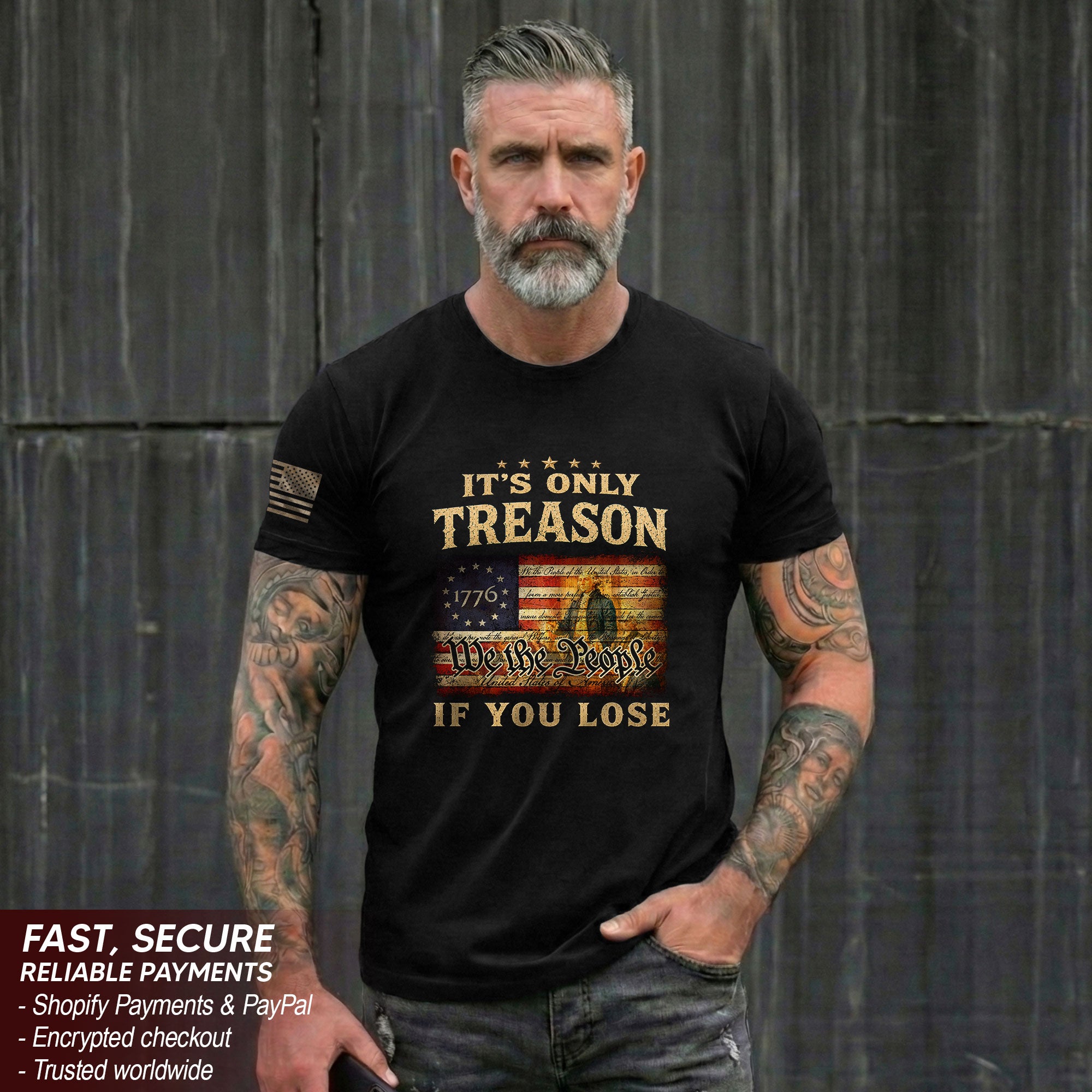 Patriotic 1776 We The People T-Shirt - It’s Only Treason If You Lose Historical Tee