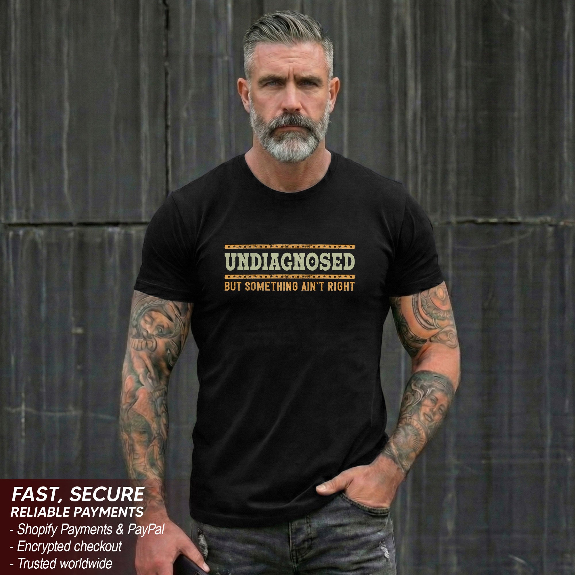 Undiagnosed But Something Ain't Right Graphic Tee Retro Style Text Statement Shirt